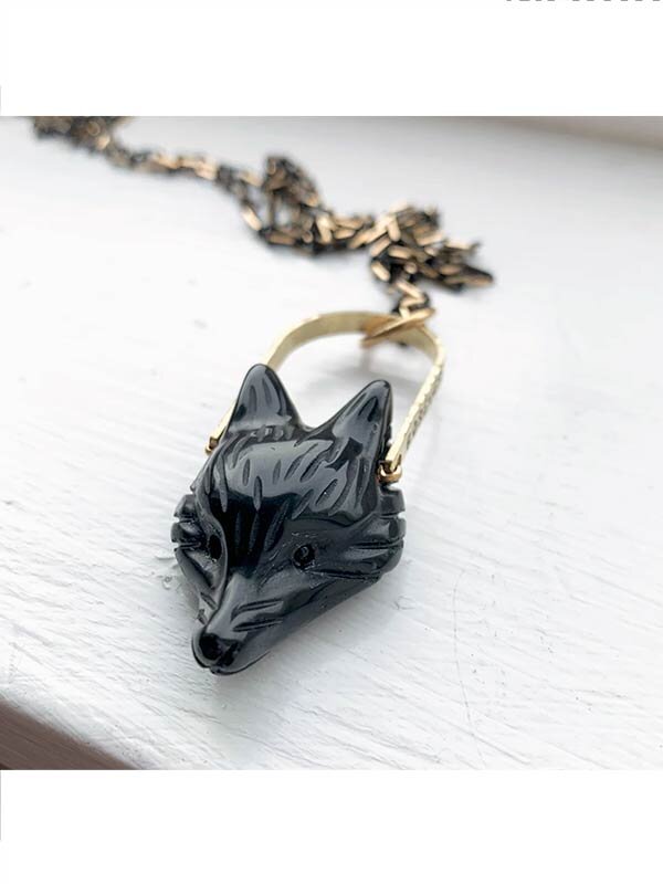 AW20-Squirrel-Vs-Coyote-FOX-STAMPED-NECKLACE-OBSIDIAN.jpg