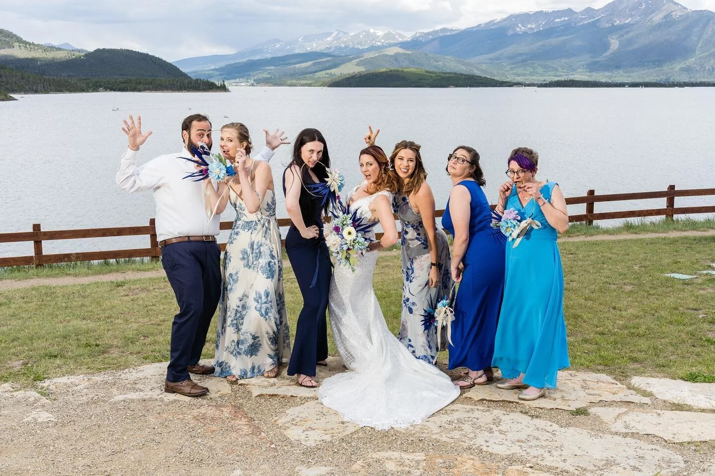 Best wedding party we could ask for, crotch grabs and all 🥰 TJ just made me snowboard through trees for 4 hours and I&rsquo;m too tired to say more.