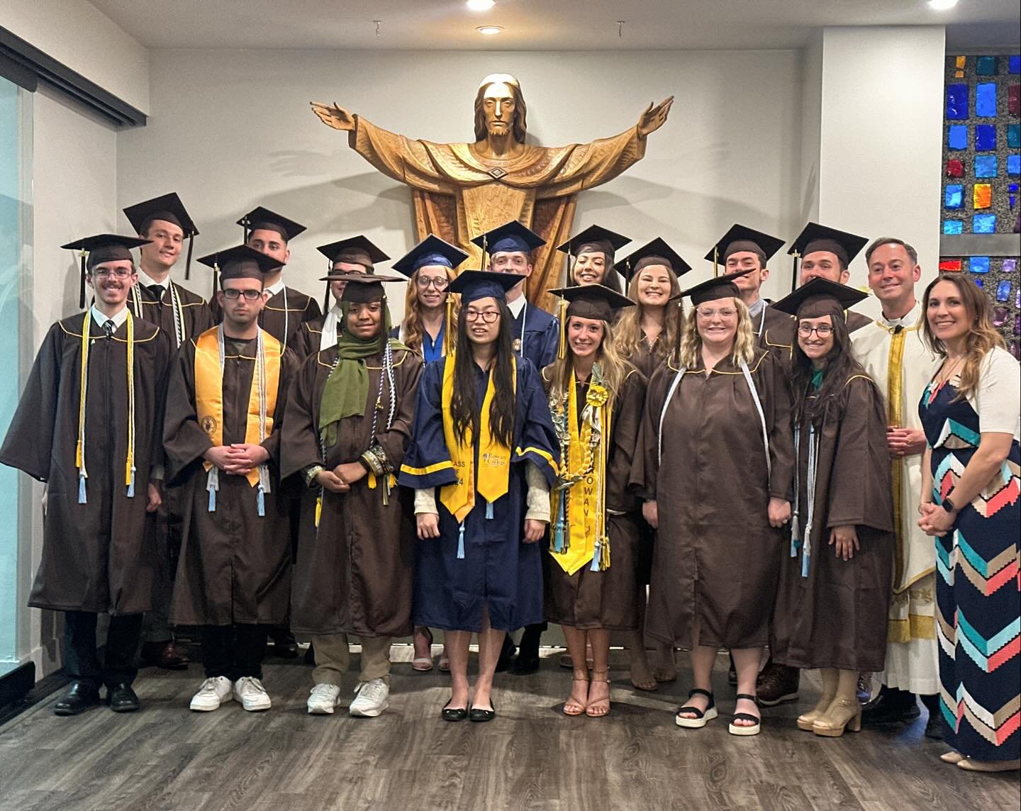 Today @rowanuniversity celebrated its Commencement ceremony and we celebrated the St. Bridget University Parish&rsquo;s Baccalaureate Mass. We honored the graduates from the Newman House graduating from Rowan University and also Rowan College of Sout