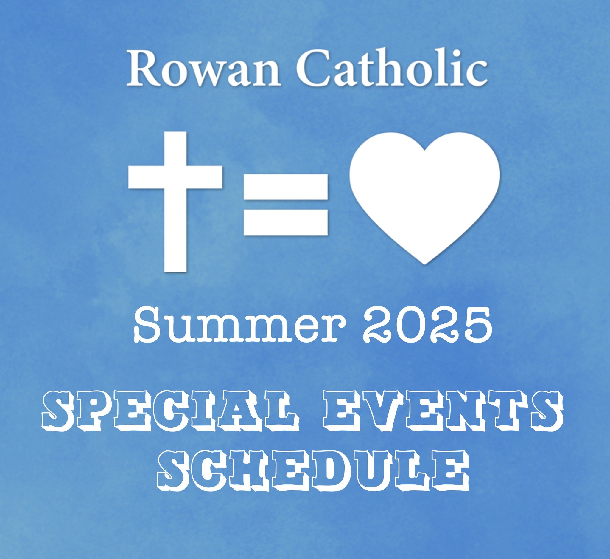 We have some exciting special events coming up this summer! 🌞

Swipe to see what they are. And visit stbridgetup.org/schedule for details about each one! All current Rowan University &amp; RCSJ/RCBC students, incoming freshman &amp; transfers are we