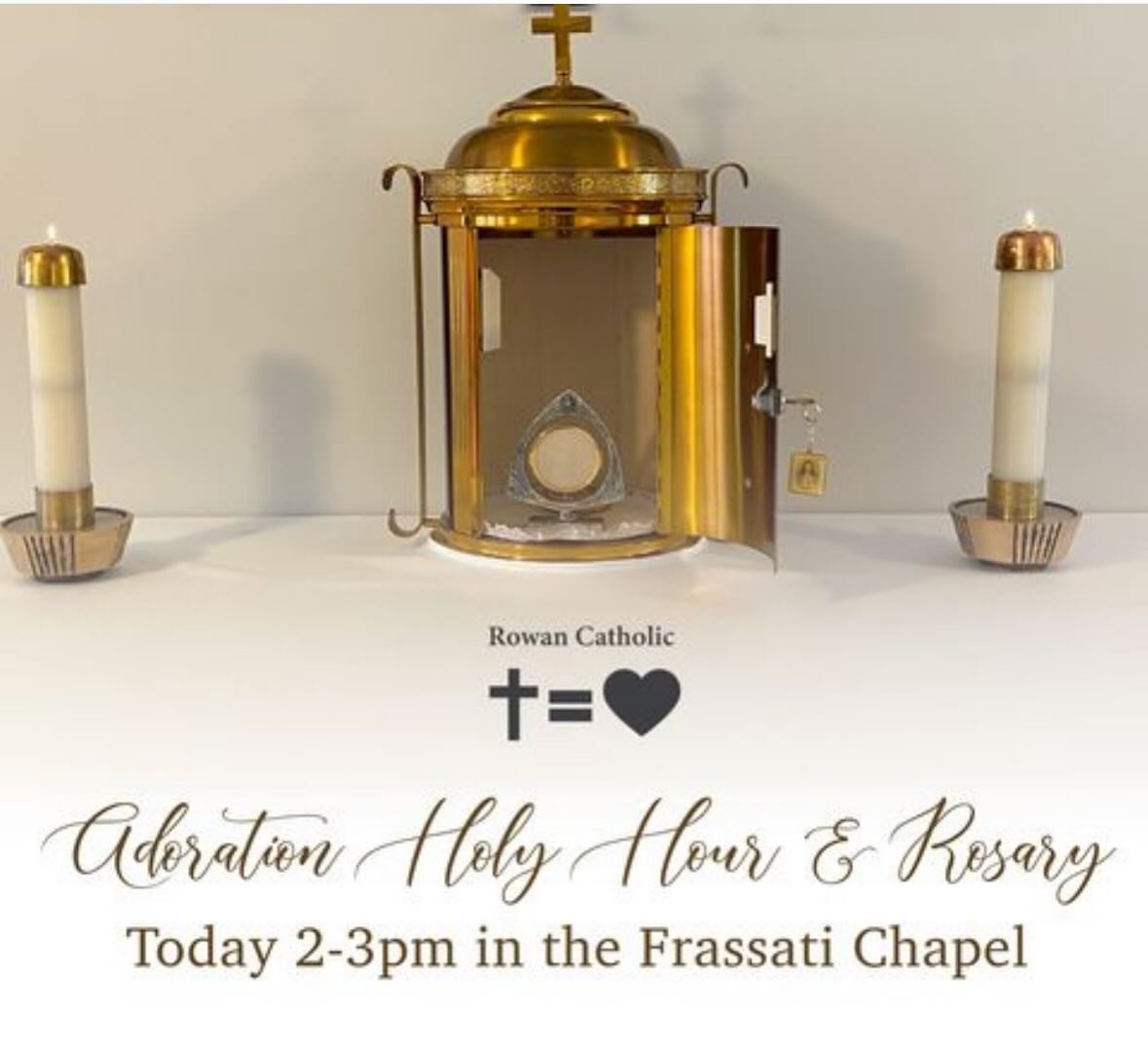 Today is Thursday Holy Hour at the Newman House. Come for the prayer to worship Him. Stay for the peace Jesus gives you! 

#rowancatholic #rowanuniversity #catholicampusministry #stbridgetuniversityparish #newman #HolyHour  #Adoration #thursdays