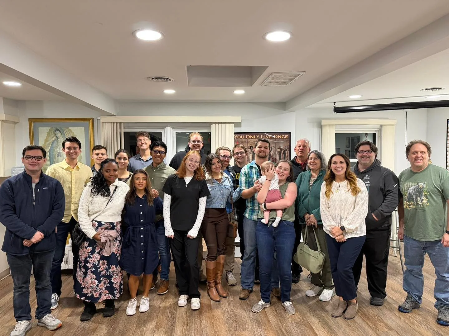 Last night we had a wonderful Alumni get together after the Forty Hours Closing Mass. It was so nice to see alumni who spanned form 1979-2025! Thank you to all who came from  near and far to be a part of our evening! 
#stbridgetuniversityparish #row