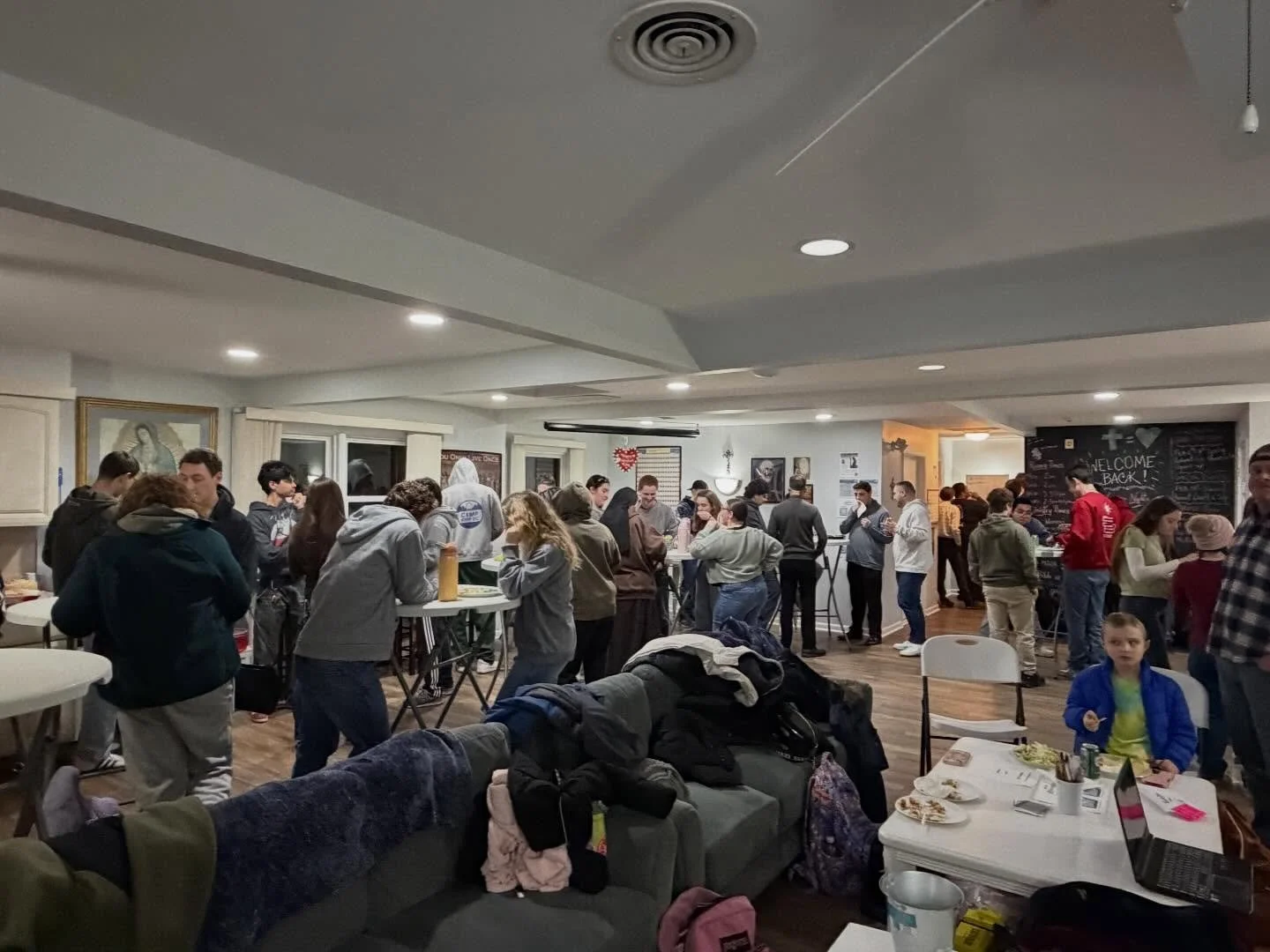 It was a wonderful first night back for our Newman Night! We had a delicious dinner donated by the LaRosa Family! Thank you so much for the tacos and cake!

Our students who attended the SEEK Conference in Columbus, OH earlier this month shared about