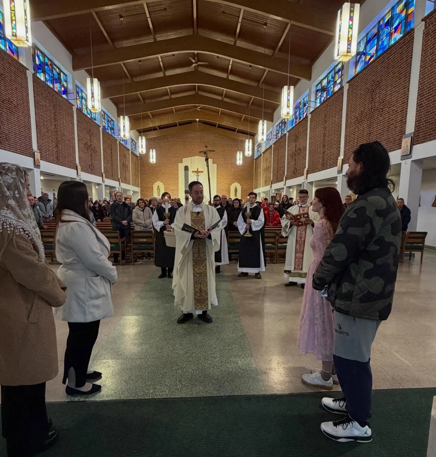 This weekend our parish celebrates our patroness, St. Bridget of Ireland&rsquo;s feast day! Tonight we welcomed two Catechumens at the 4:30pm Mass. May God continue to bless and guide you, Emily &amp; Maddy! St. Bridget, pray for us! 🙏🏻

#rowancath