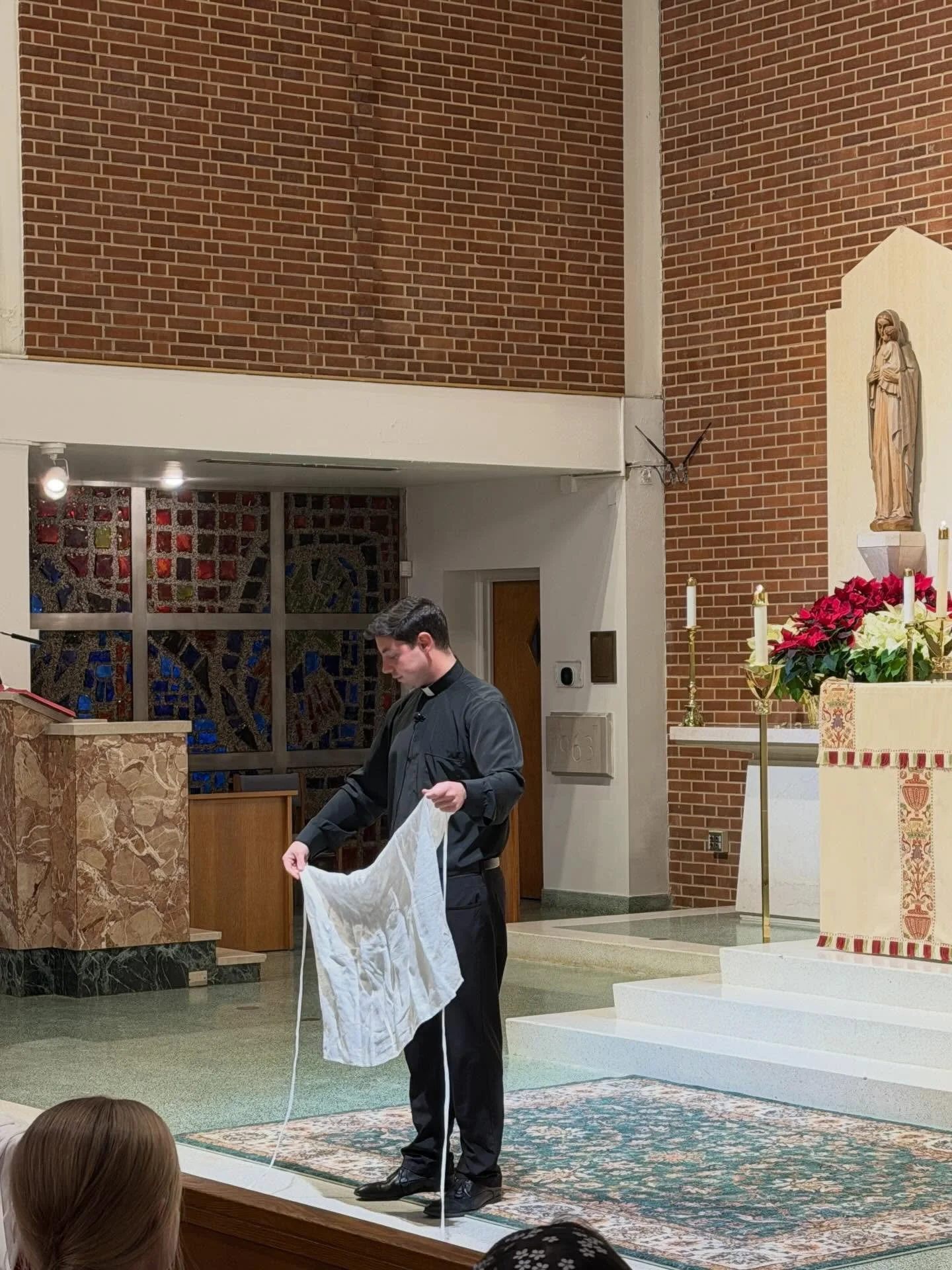 Tonight&rsquo;s teaching Mass with Fr. Piro. It was so wonderful for our OCIA students and parishioners to learn more about the Mass and also to receive the blessing of throats for St. Blaise&rsquo;s feast day! ⛪️ 

#stbridgetuniversityparish #rowanc