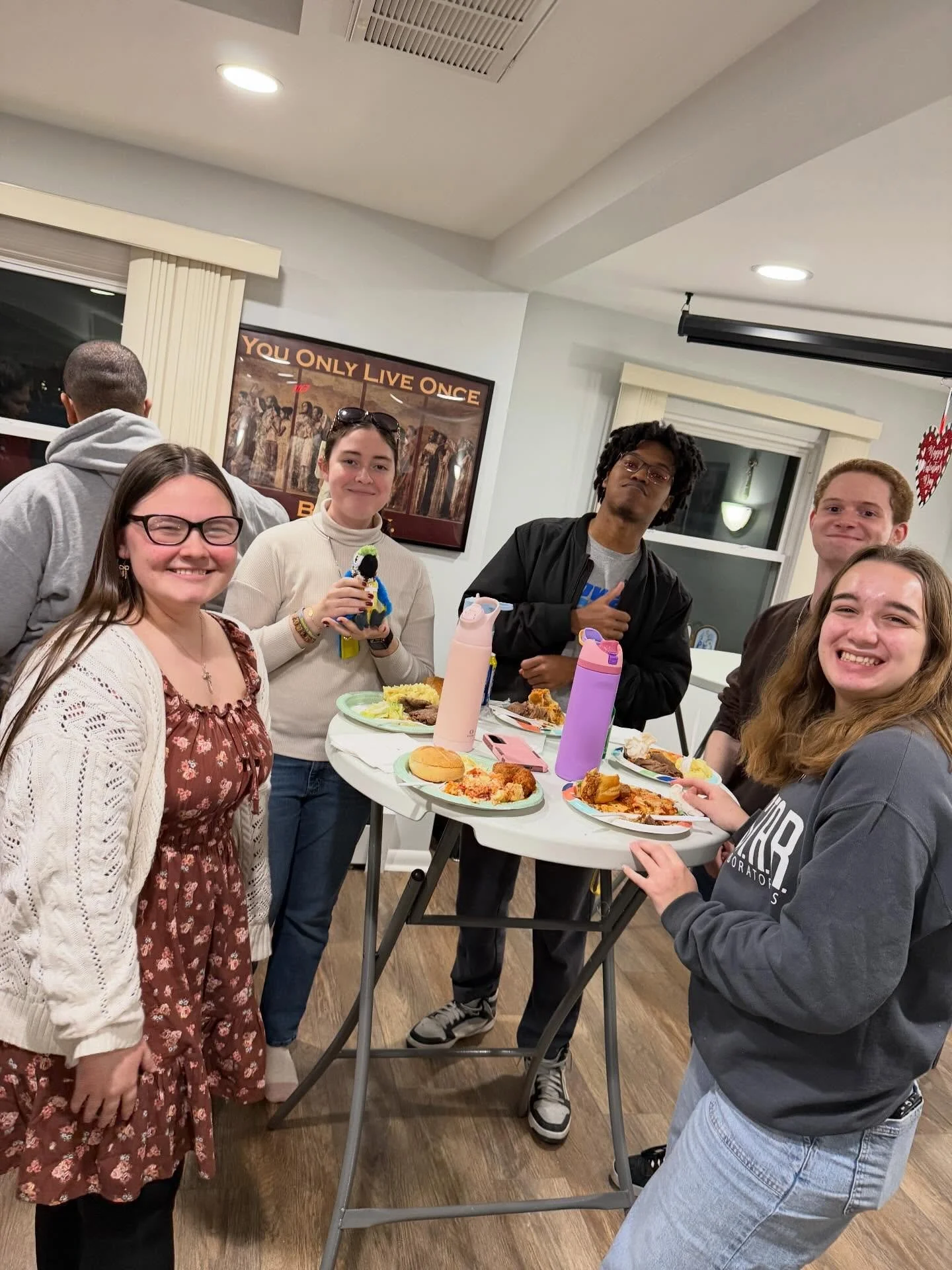 We had another wonderful dinner &amp; speaker this week at our Newman Night! Thank you to the St. Anthony Mutual Aide Society and Summit City Farms &amp; Winery for their dinner donations! Thank you also to Fr. Delacy for his wonderful talk giving us