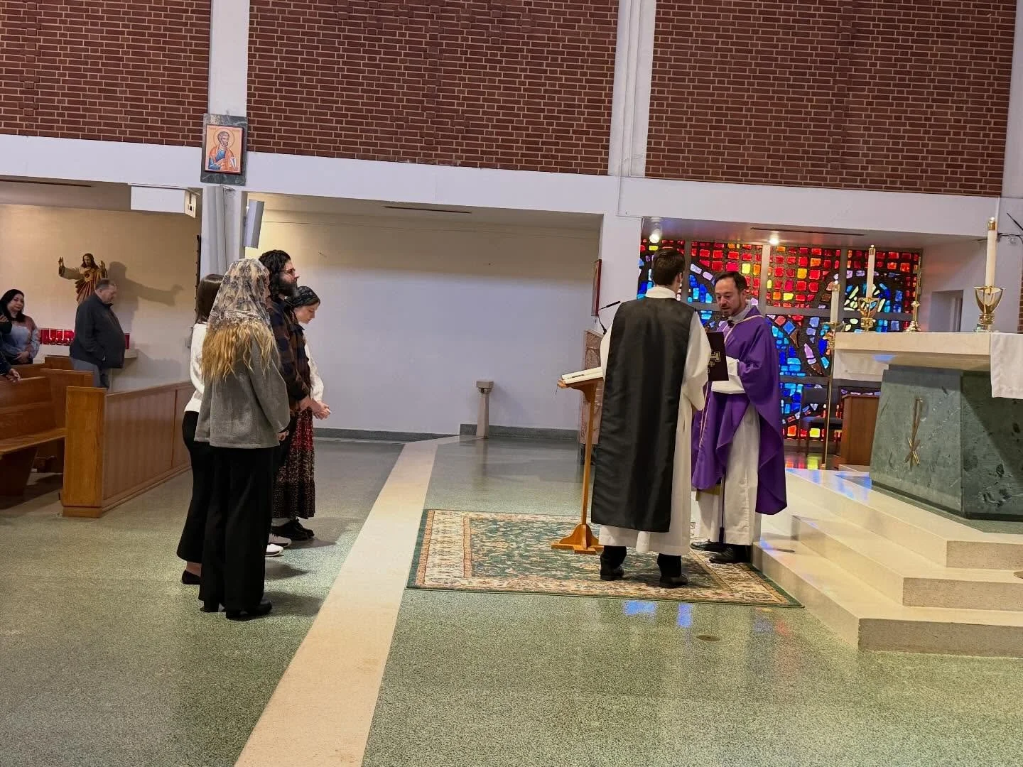 This morning we celebrated the Rite of Sending at the 11am Mass with two of our Catechumens from OCIA. 

Unfortunately The Rite of Election with Bishop Williams has been postponed due to weather. We continue to pray as a parish family for Emily &amp;