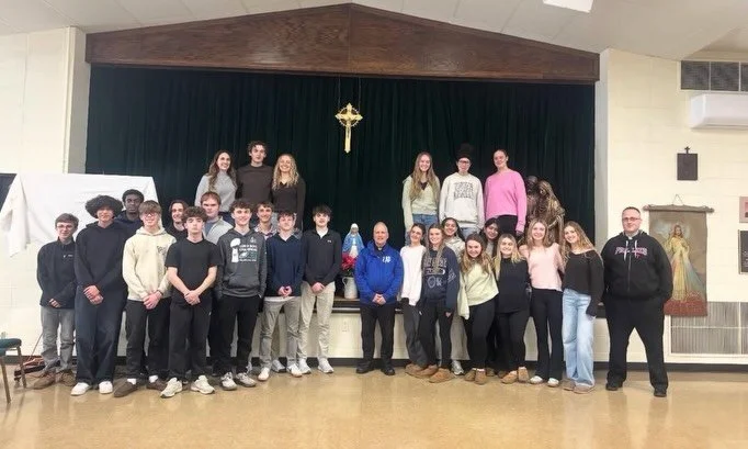 Our campus ministry was present all day  @wildwoodcatholicacademy! We started the day with a morning assembly sharing about Rowan&rsquo;s &amp; @stocktonnewmanclub Campus Ministry to the junior and senior classes.  The remainder of the day was spent 