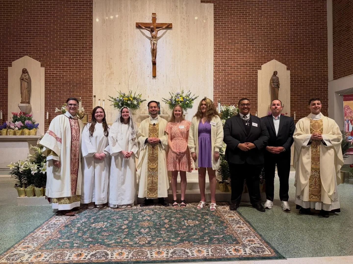 Christ is Risen, truly He is Risen! ✝️🤍

Tonight we had a beautiful Easter Vigil Mass. We welcomed in two newly Baptized and four converts into full Communion with the Catholic faith through receiving their Sacraments of Initiation. We also had one 