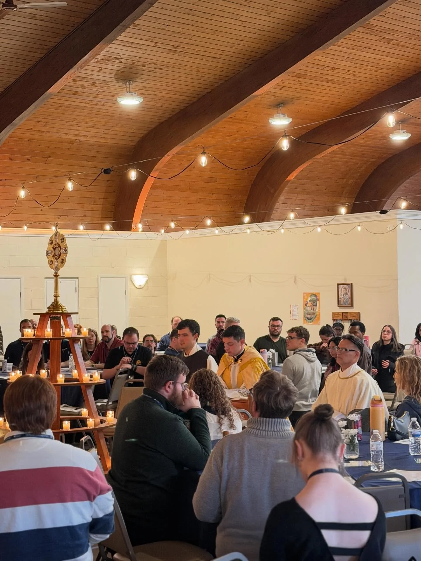 Week 1 of the Camden Diocese&rsquo;s School of Discipleship Young Adult location @marymomym. Fr. Piro led Adoration with Deacon Sam and one of our student altar servers. We had 14 Rowan University students in attendance as well as our Campus Minister