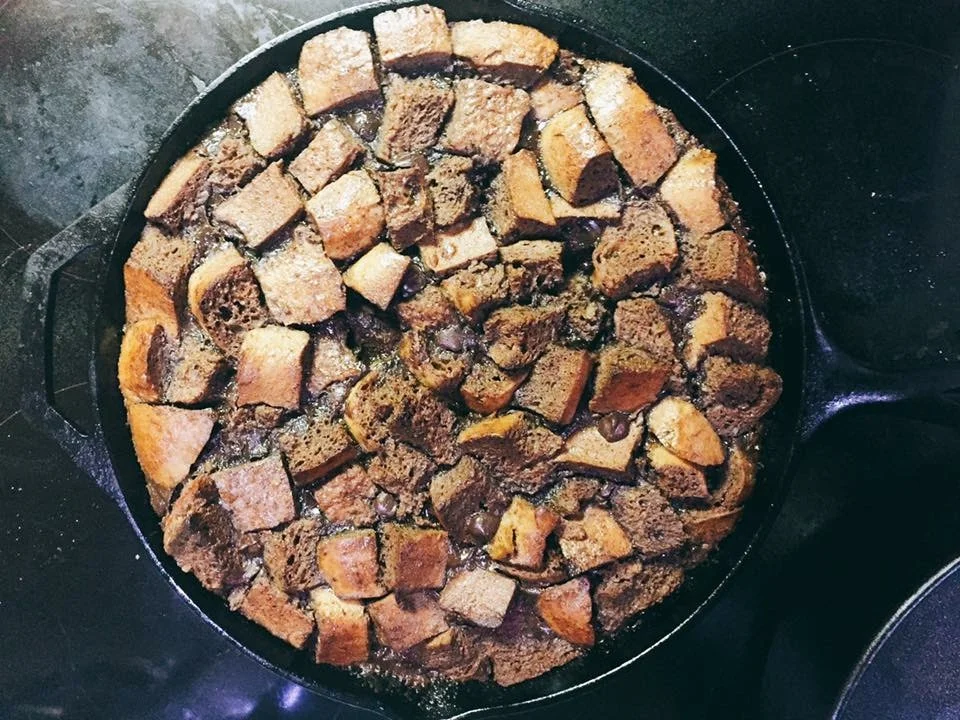 Smoked Chocolate Bread Pudding
