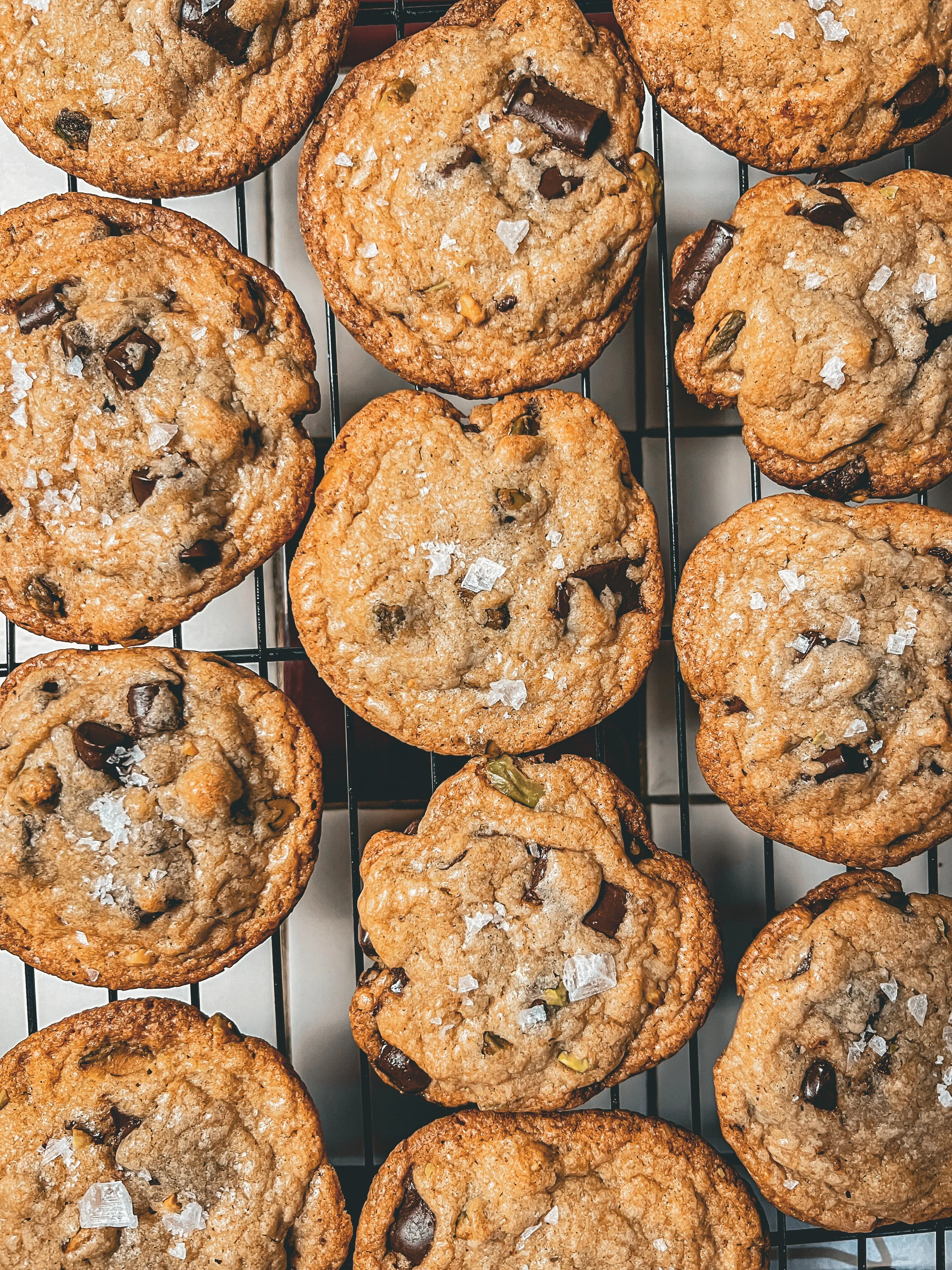 Chocolate Chip Salted Pistachio Cookies