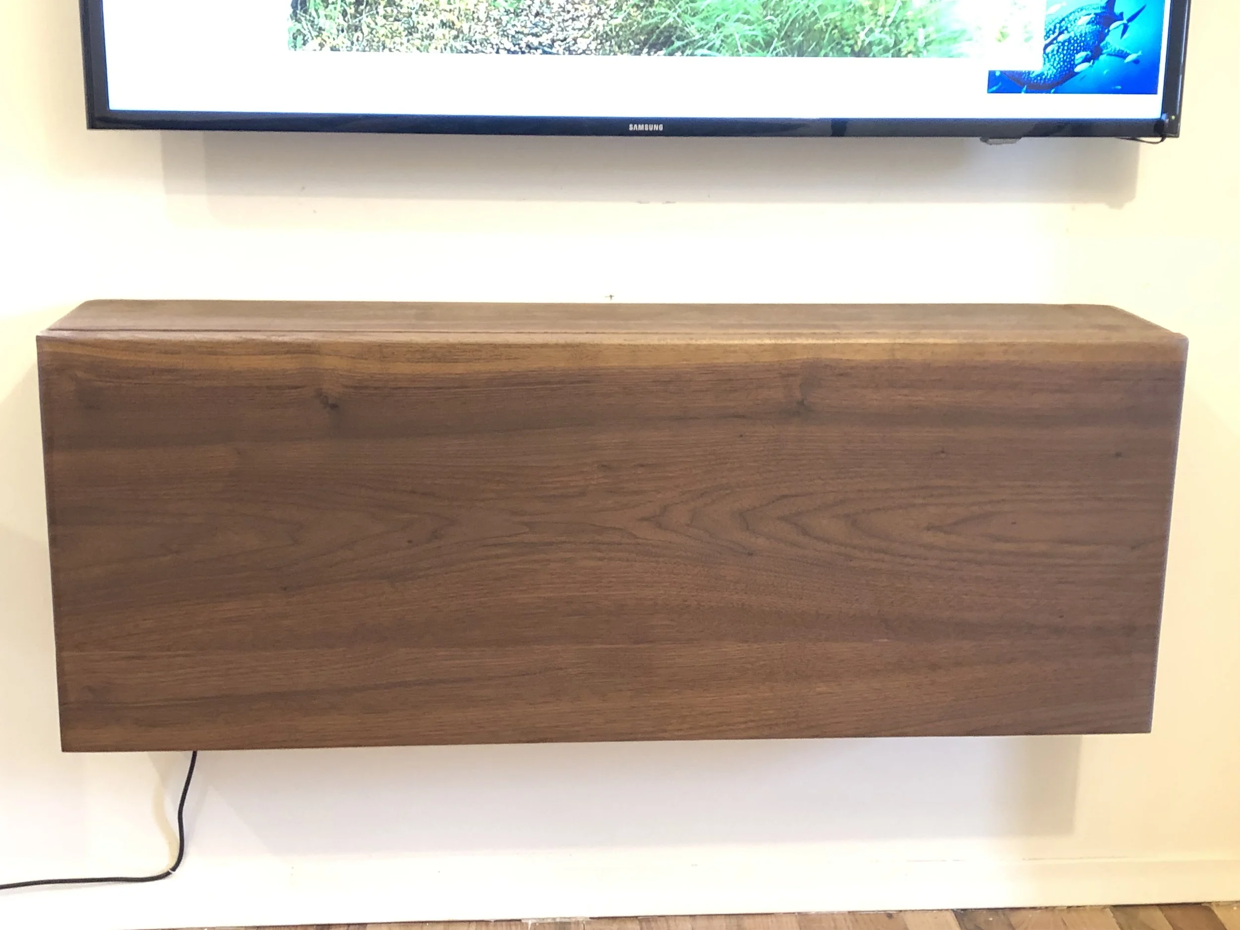 Floating Entertainment Cabinet made with Walnut
