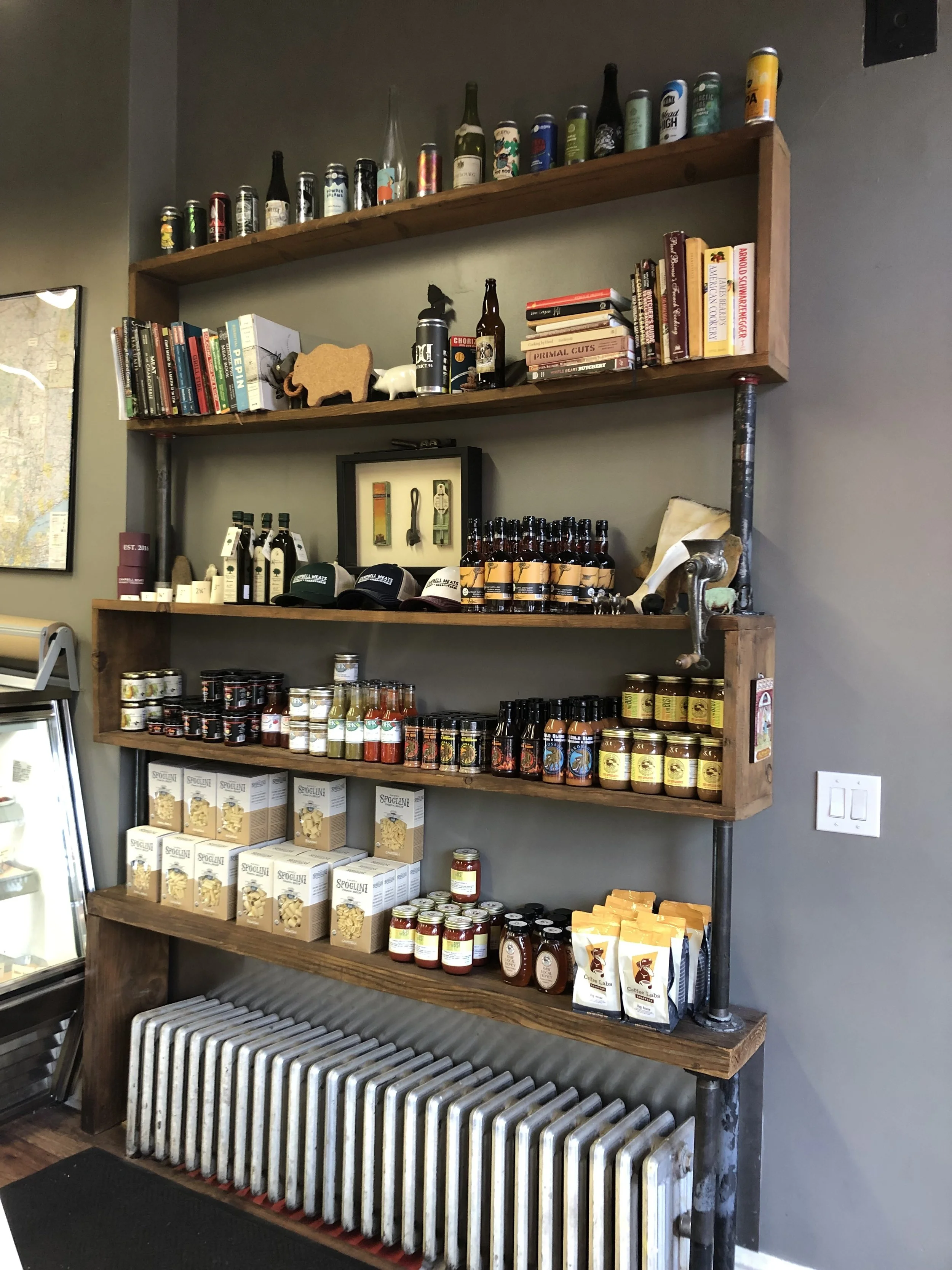 Campbell Meats Display Shelf Unit