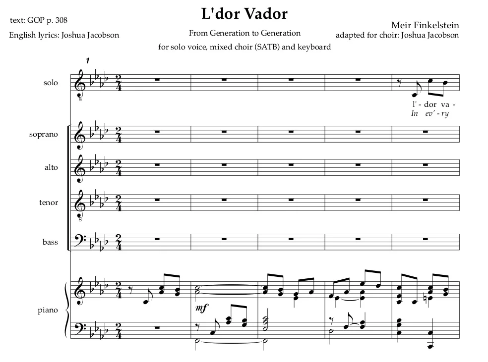 LeDor VaDor, Meir Finkelstein