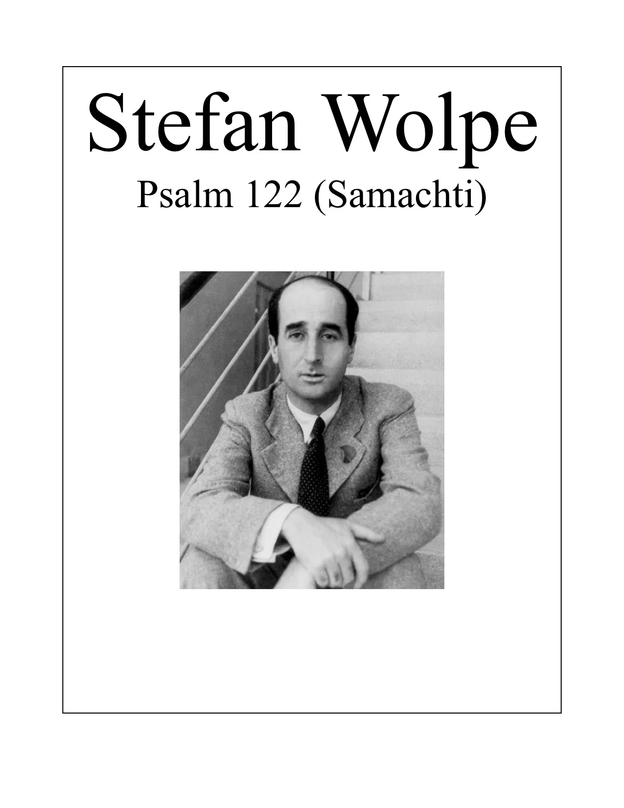 Psalm 122 (Samachti), Wolpe