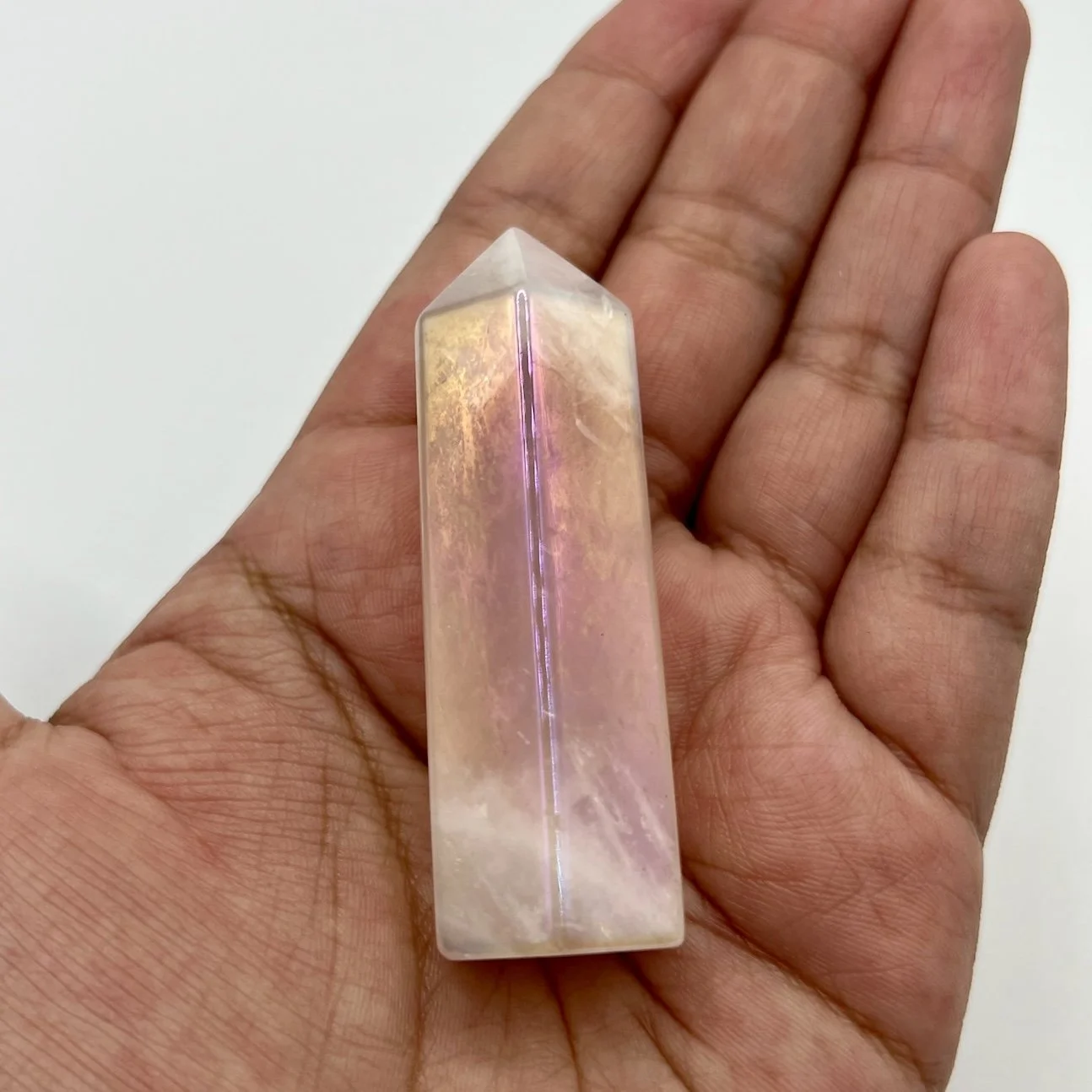 Rose Aura Quartz Point