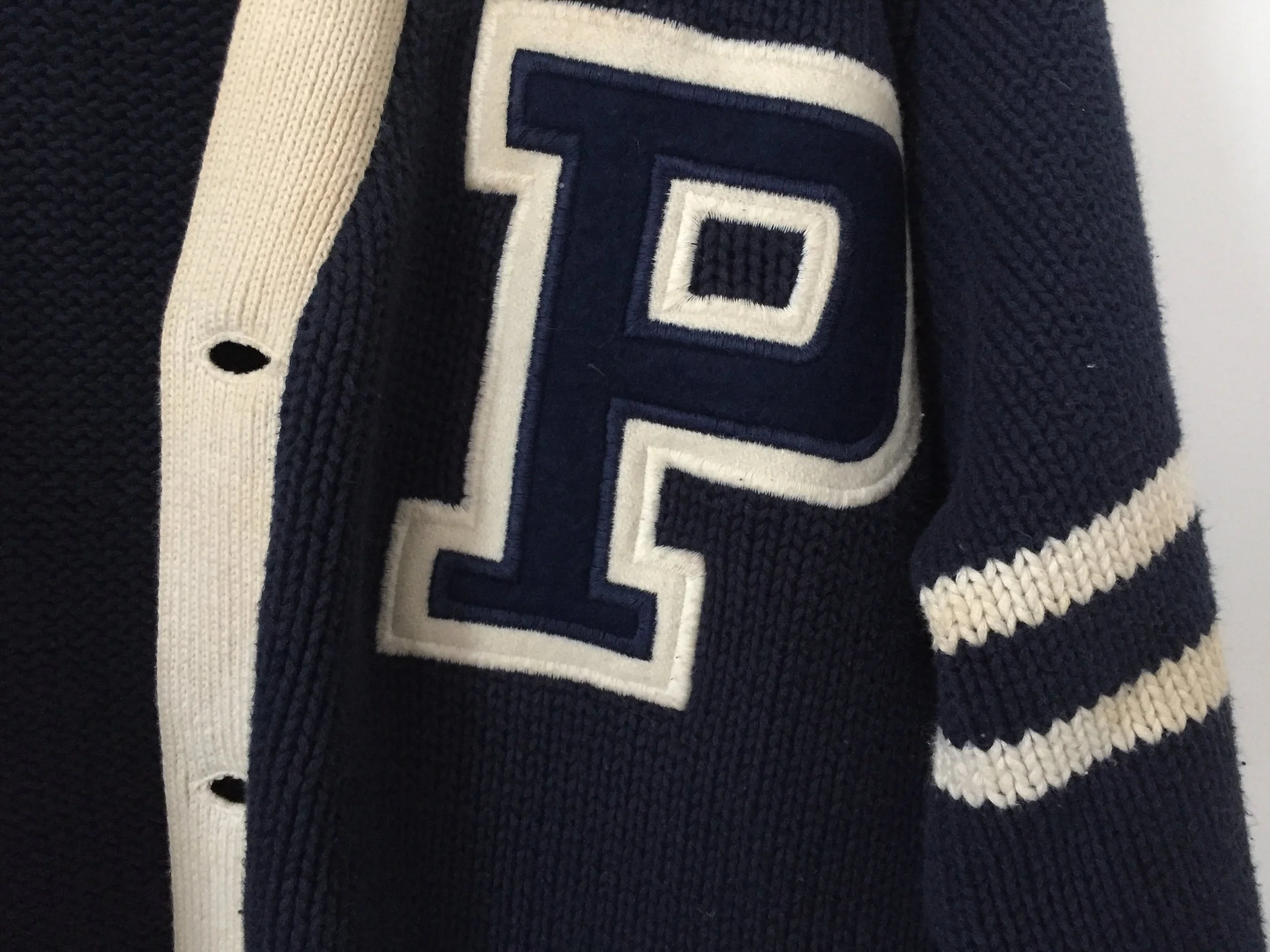 Vintage Polo Ralph Lauren Varsity "P" Letterman Cardigan