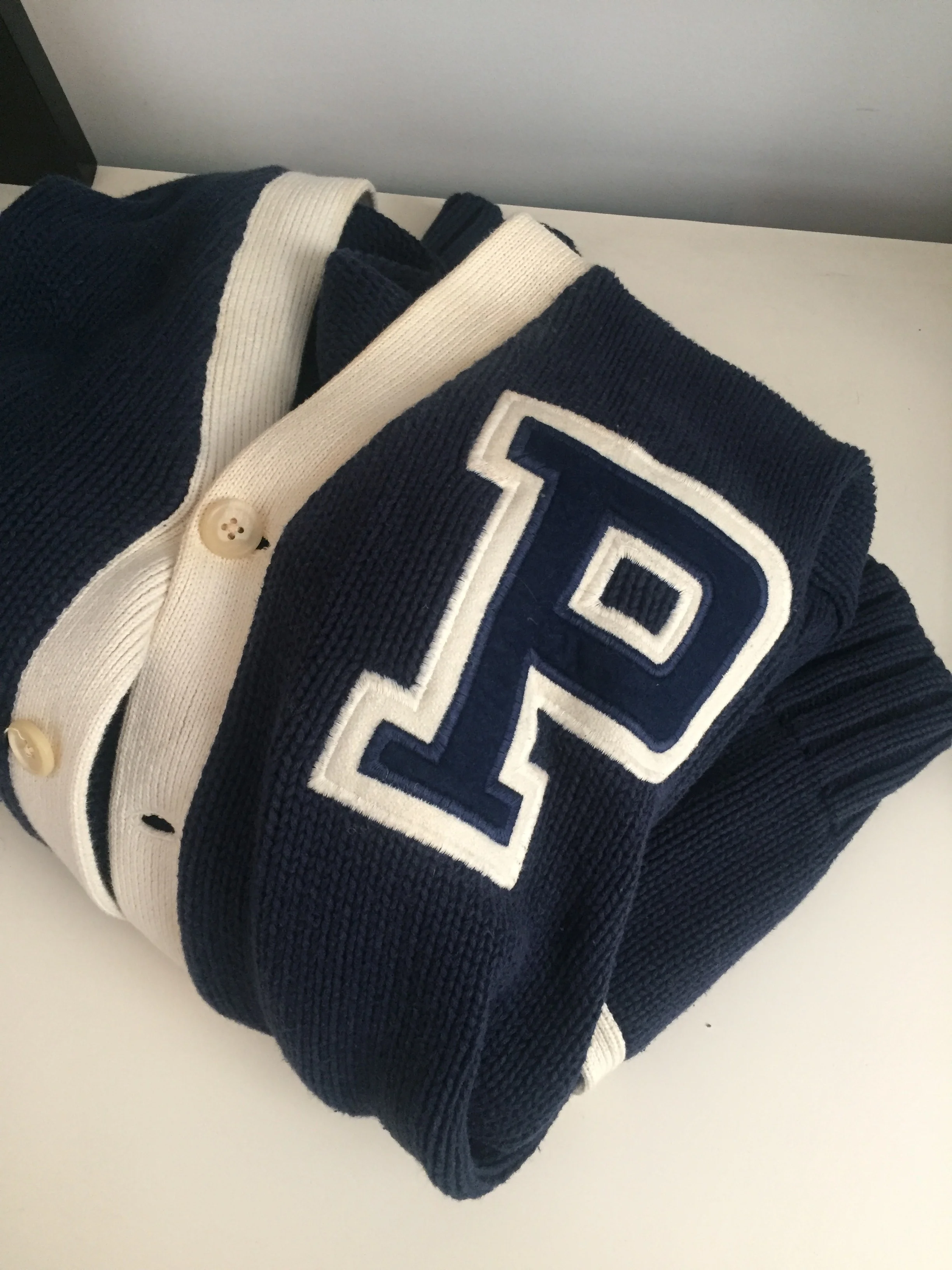 Vintage Polo Ralph Lauren Varsity "P" Letterman Cardigan
