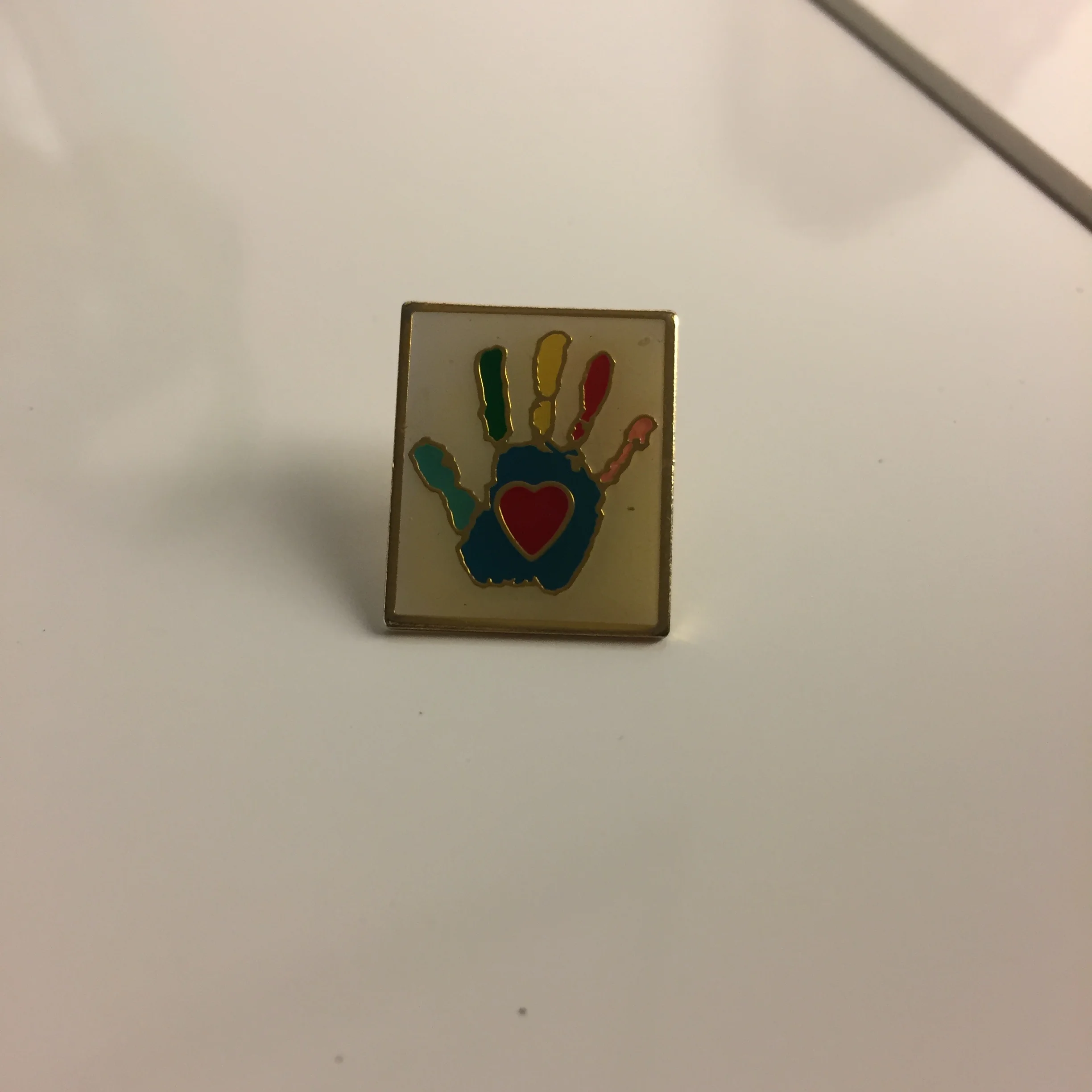 Child's Handprint Enamel Pin