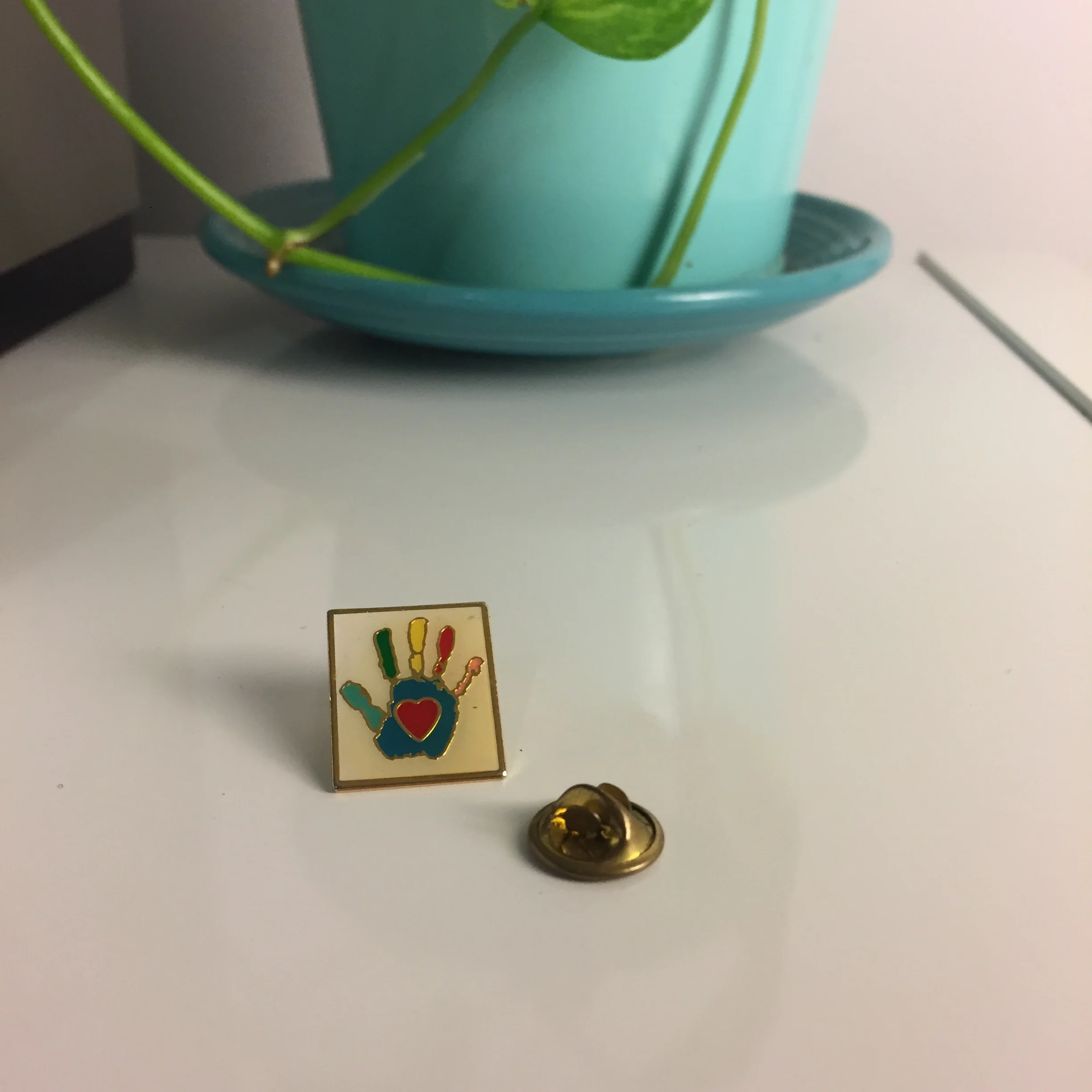 Child's Handprint Enamel Pin
