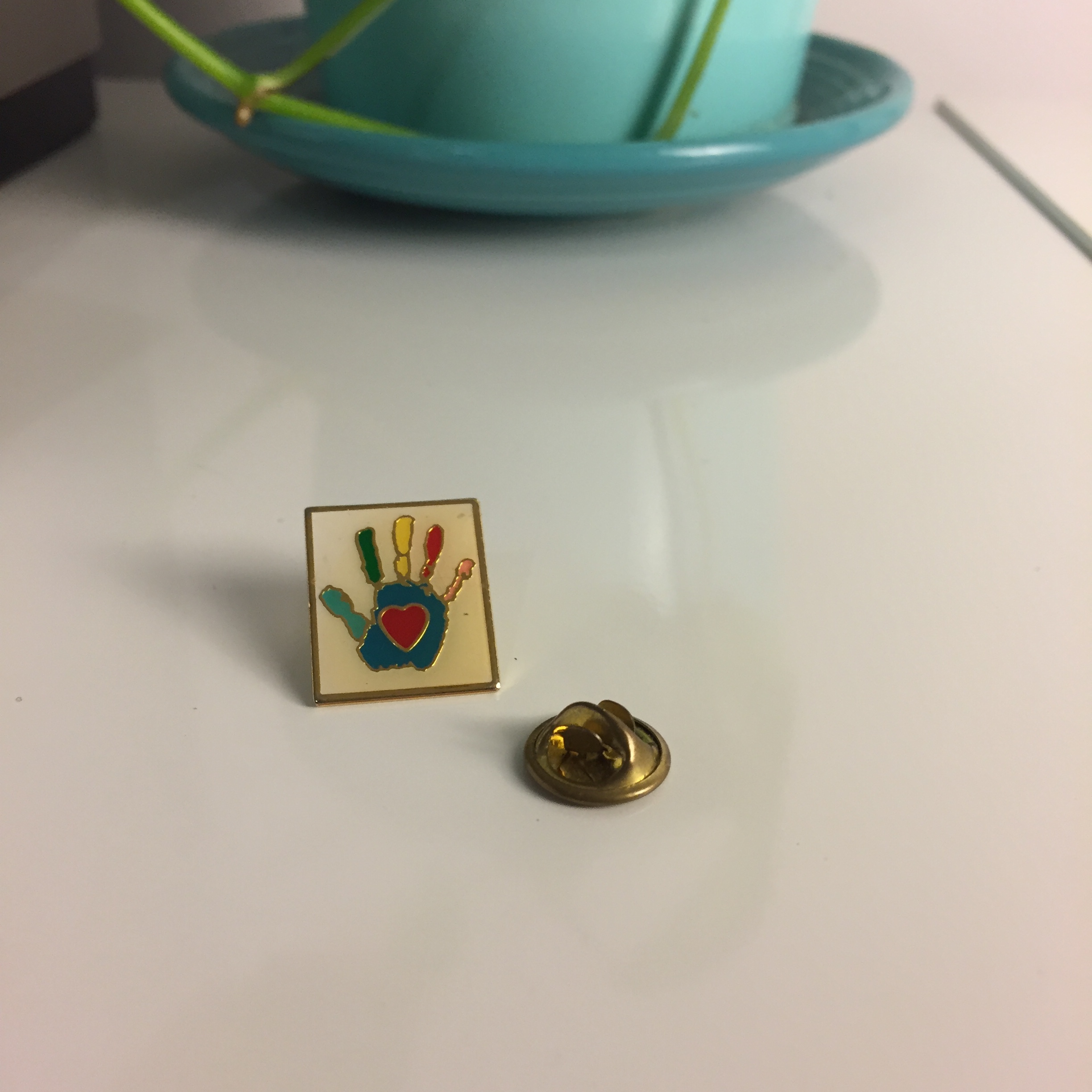 Child's Handprint Enamel Pin