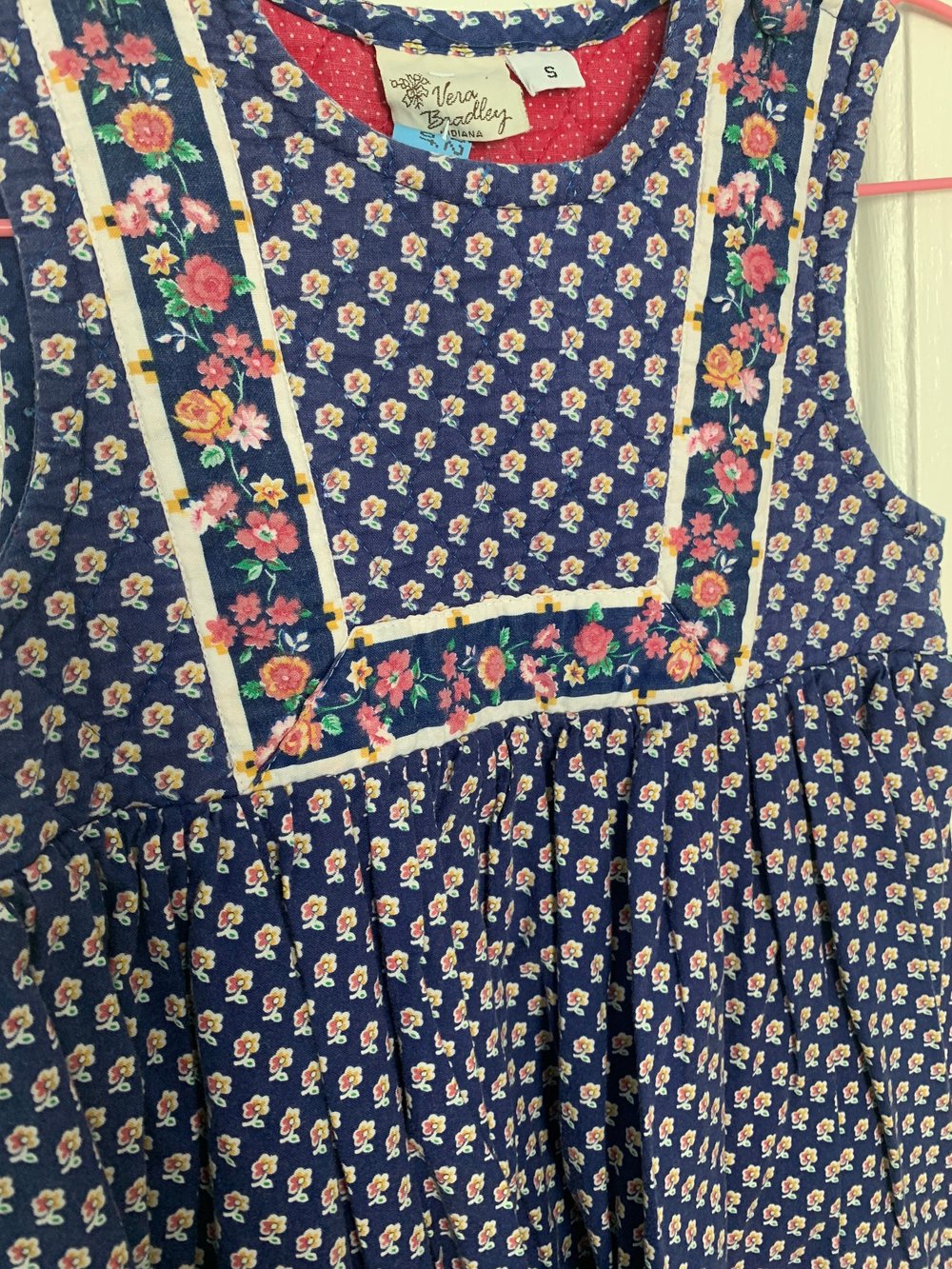 Vintage Vera Bradley Girls Dress / Floral Jumper Dress / Vera Bradley Indiana — ELECTRIC EYE VINTAGE &