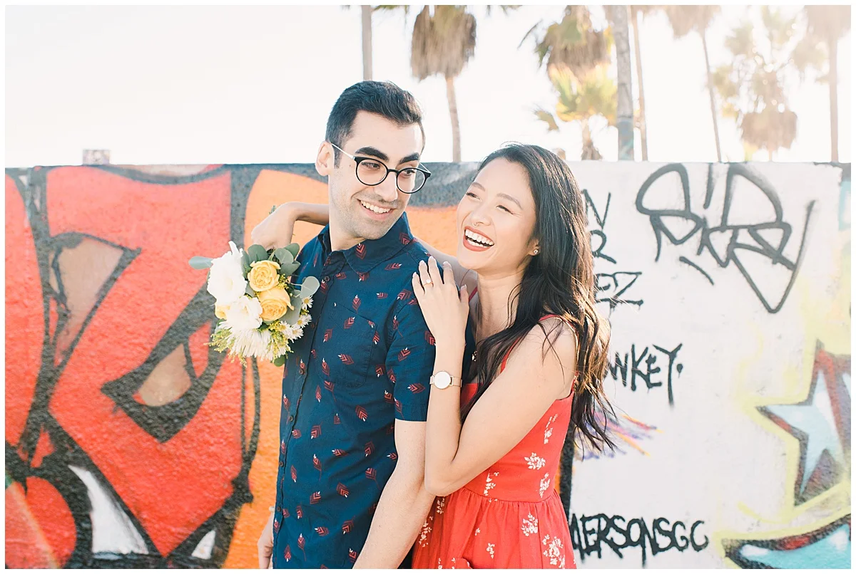 Venice Beach Photographer, Venice Beach Engagement, Venice Beach Canals Engagement, Venice Beach Wedding Photographer, Venice Beach Canals Engagement, Colorful Engagement Photographer, What to wear for engagement photos, Unique engagement photos, creative engagement photos, engagement photo ideas, Engagement photo outfits, Engagement Picture Outfits, Engagement pictures, save the date pictures