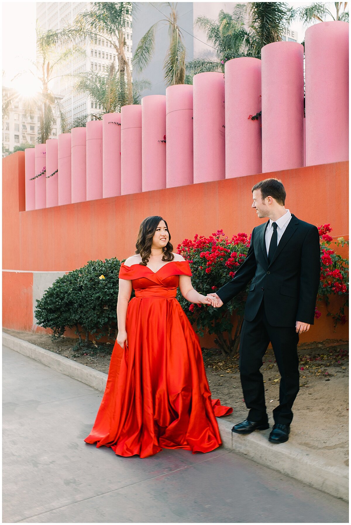  Downtown Los Angeles Engagement Photographer, Los Angeles Engagement, The First Book Store Los Angeles Engagement, Book Store Engagement Photographer, Los Angeles Engagement, Colorful Engagement Photographer, What to wear for engagement photos, Uniq