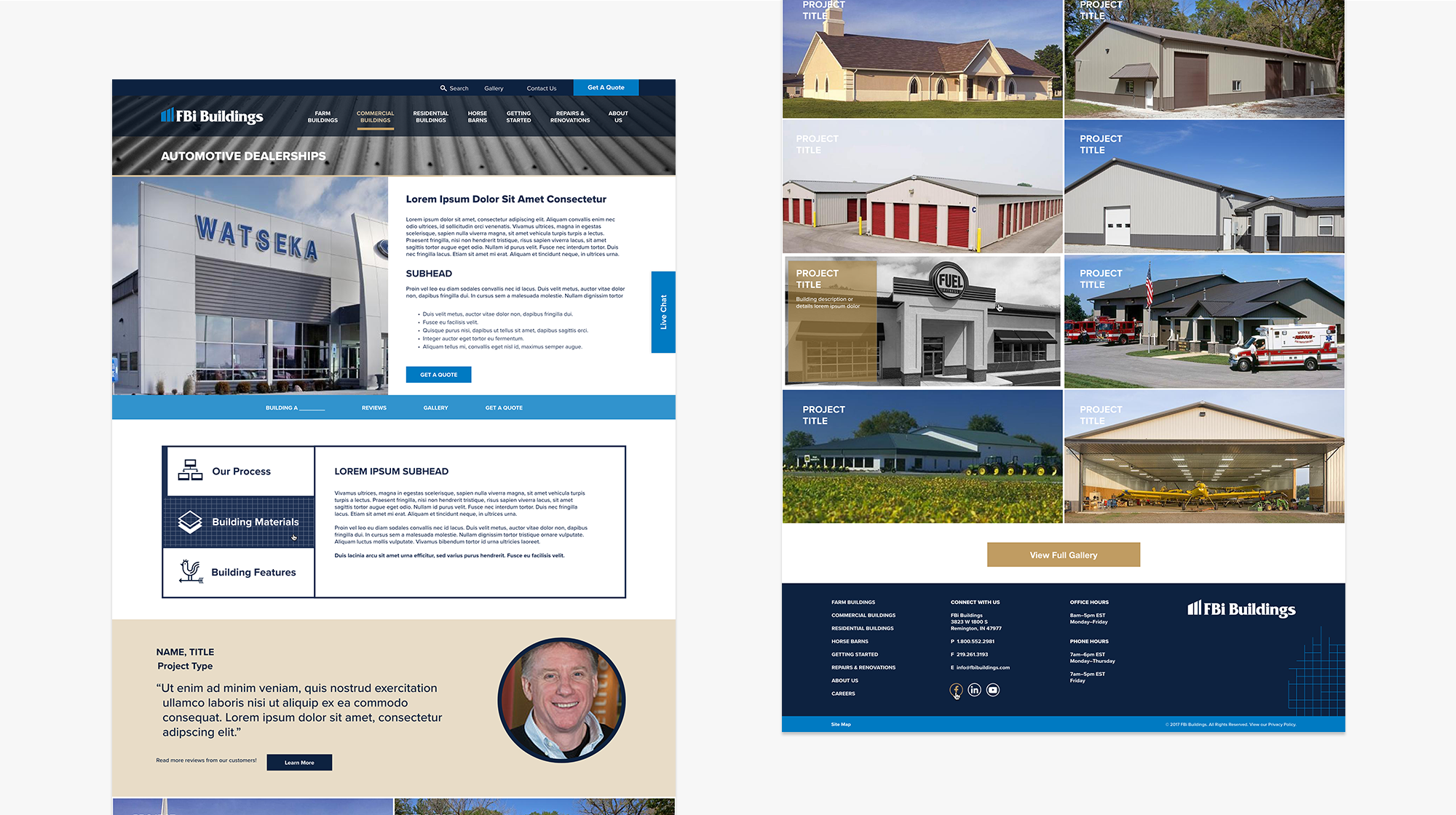 Product page design