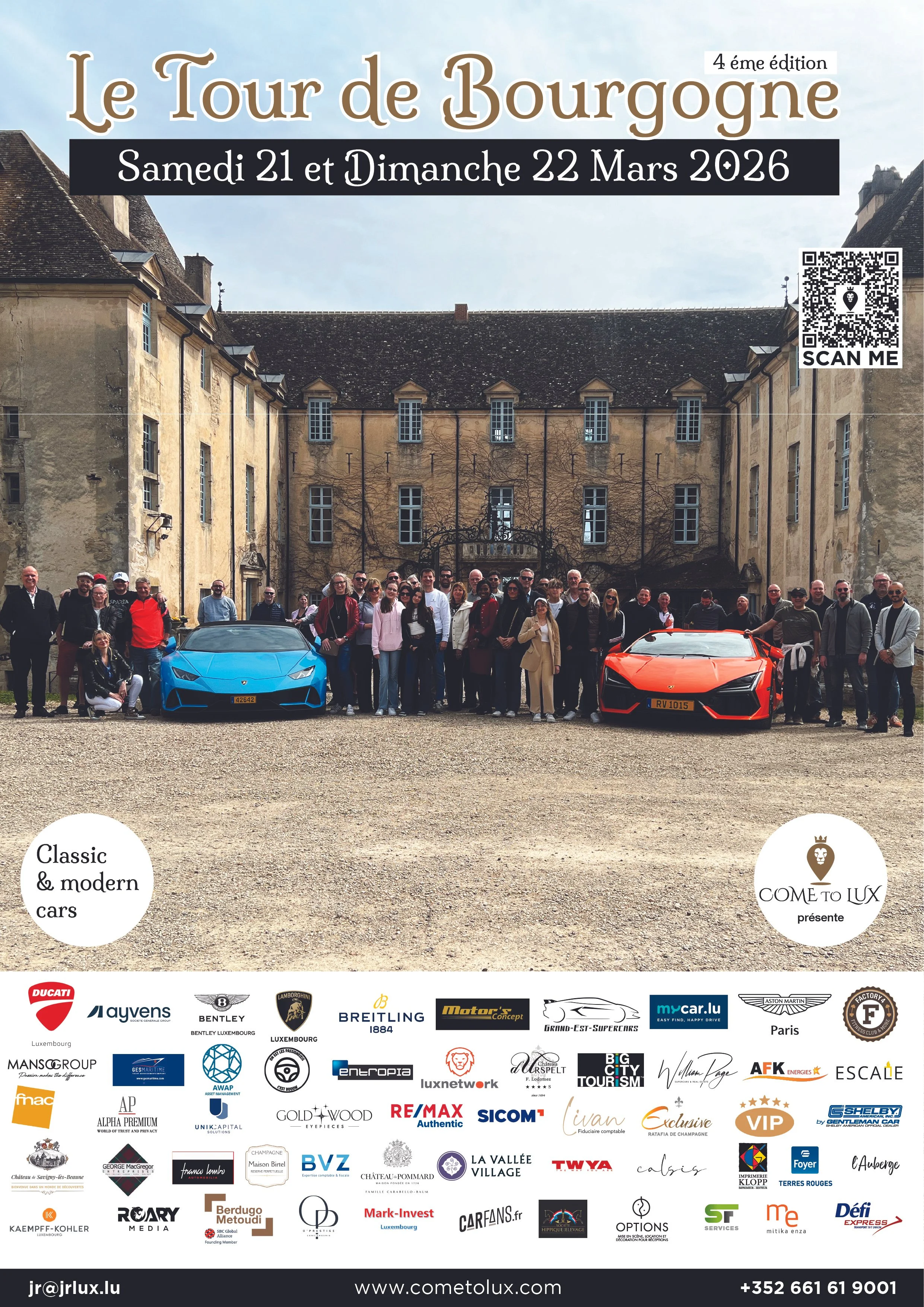 Tour de Bourgogne - Samedi 21 et Dimanche 22 Mars 2026 - 2 PERSONNES