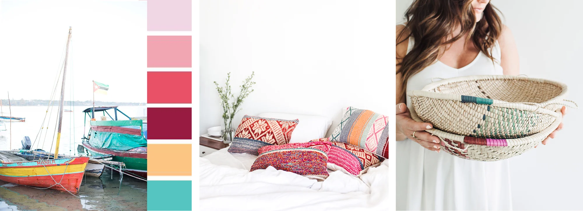 Photo by Carley Rudd (L) and by Kate Zimmerman Pictures (M, R) for Ara Collective/Marra