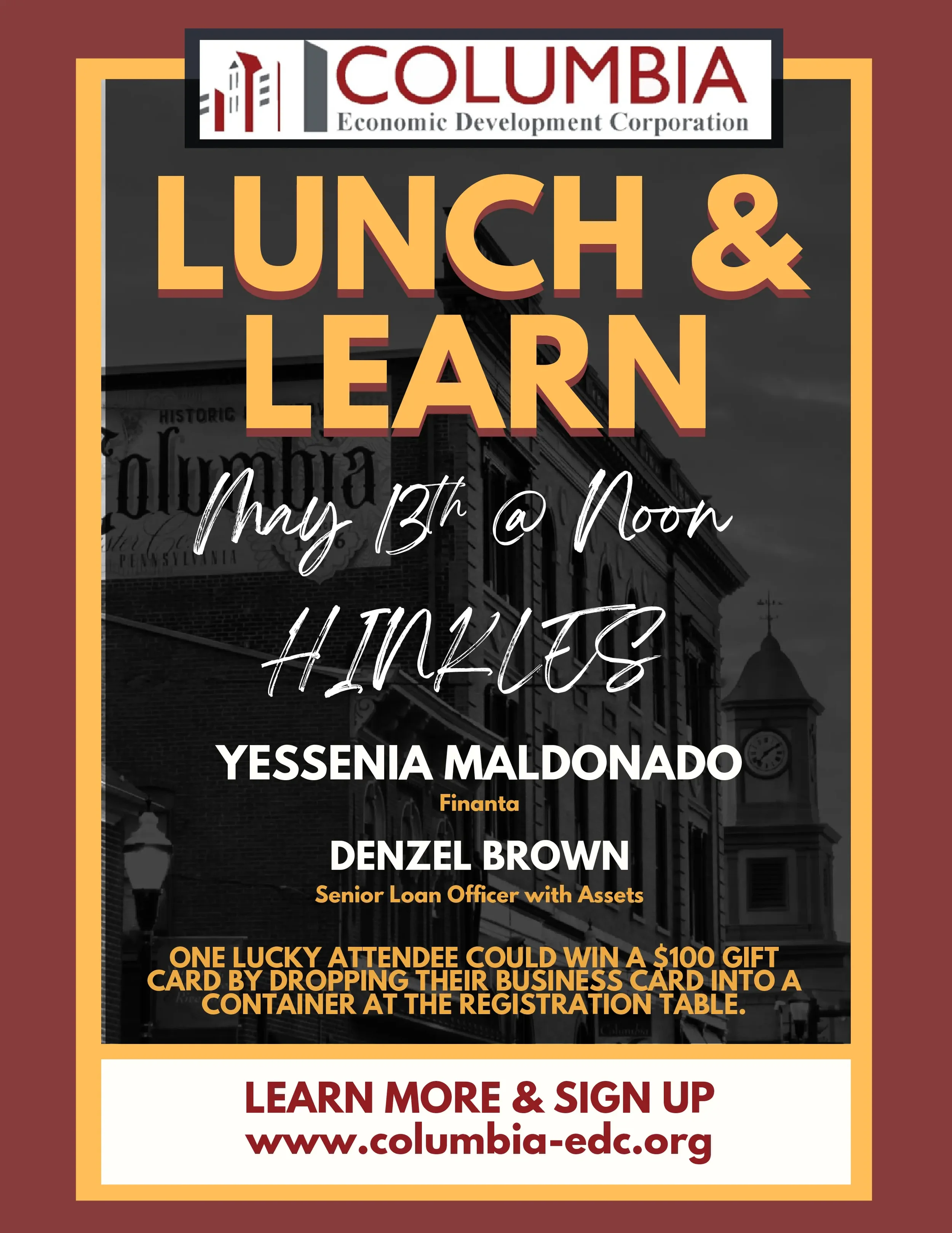 Lunch &amp; Learn event at Hinkle's Restaurant