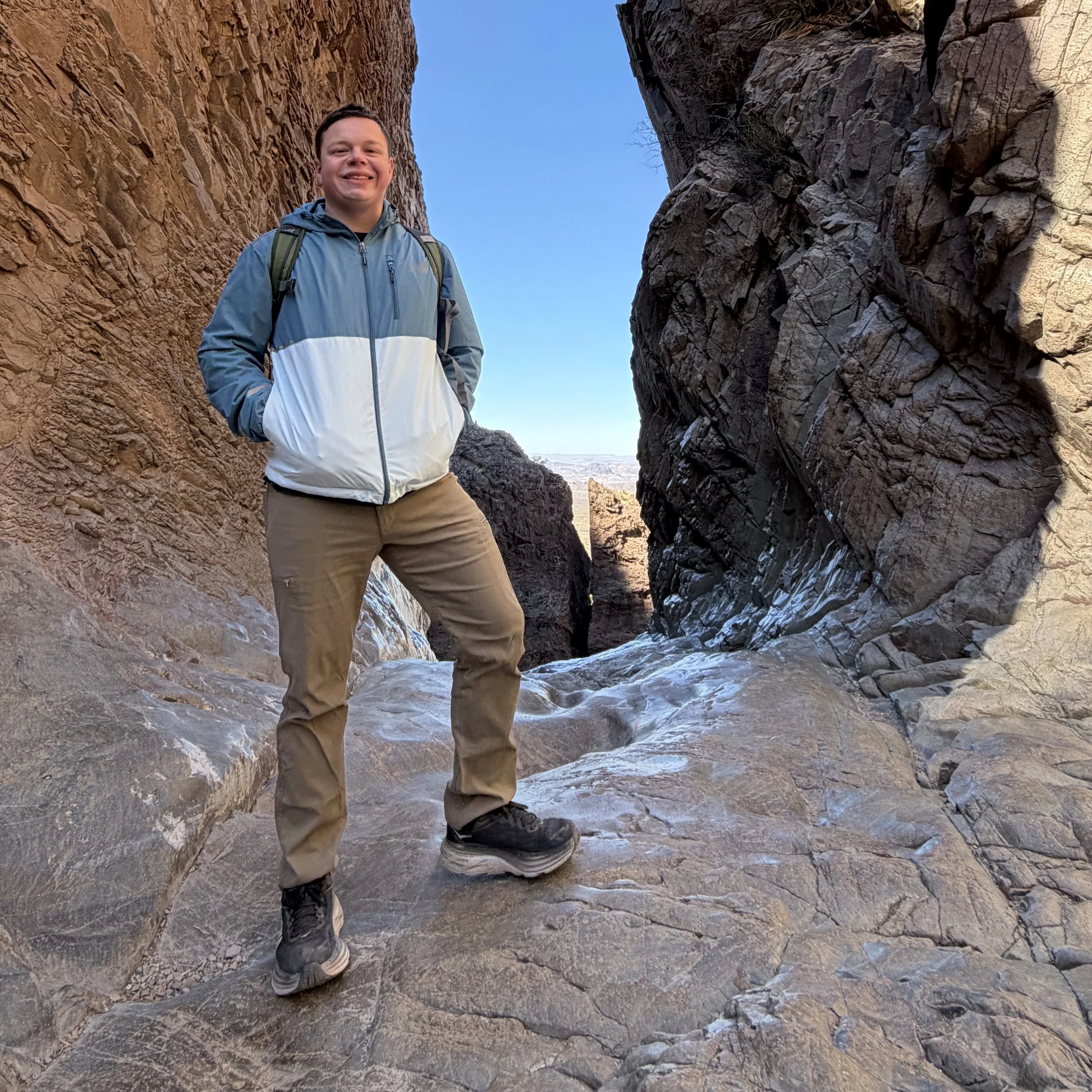 Michael Catarineau stands at the edge of the Window Trail in Big Bend National Park.