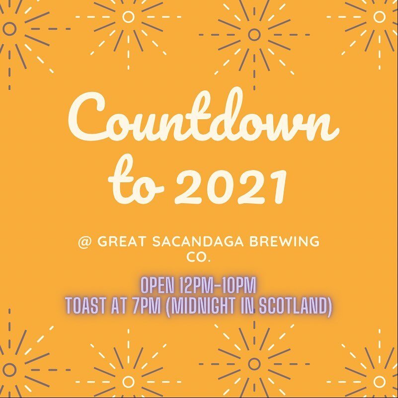GOODBYE 2020! We are open 12pm-10pm! At 7pm (12 midnight in Scotland) we will be having a toast to our Broadalbin Scottish History! ALL SOCIAL DISTANCE RULES WILL BE IN EFFECT no mask no entry. Come have a pint in front of our bonfires 🍻