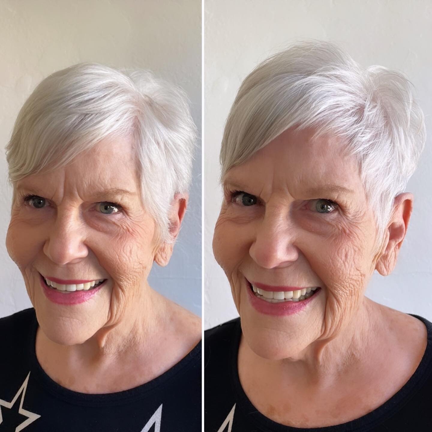 BEFORE and AFTER for my beautiful MOM! 🫶🏼

First day of mom visiting and strait to the salon we went for a little style refresh.

A few tweaks to add some fresh and interesting details to her look. 

She is just too special a women to have a basic 