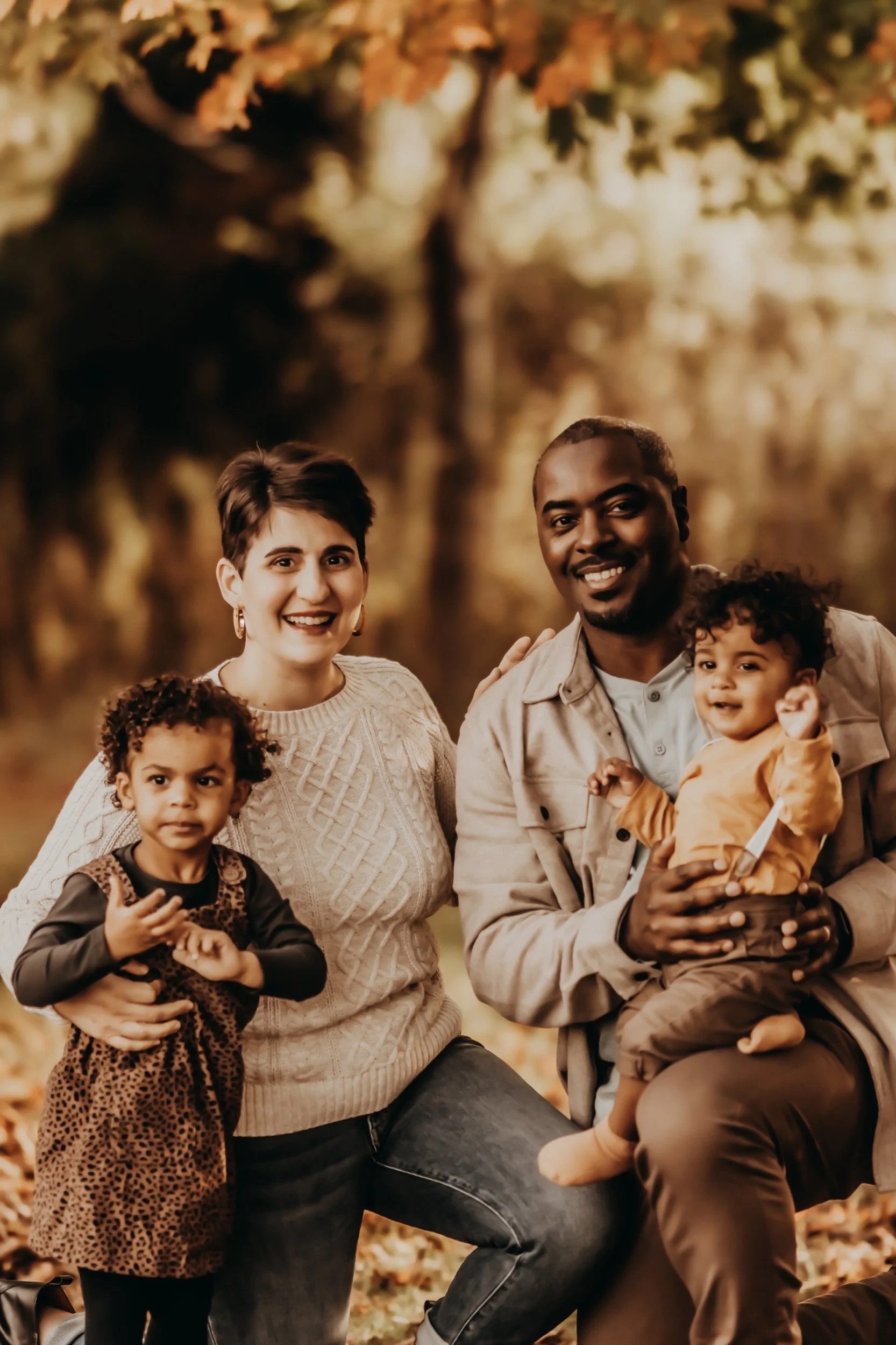 The Bigas family: Ricardo, Emily, Nala + Nico