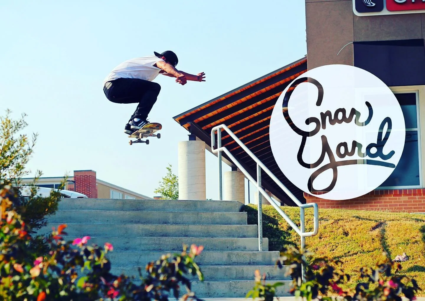 Jumpin&rsquo; into weekend mode like @imslickjamesbitch 🛹 
Cheers Y&rsquo;all!🤙🏼

#GnarYard #ATX #CostaRica #skate #sk8 #diy #fyp #skateboard #skating #austin #skateboarding #texas #skatewear #brand #worldwide #global #international