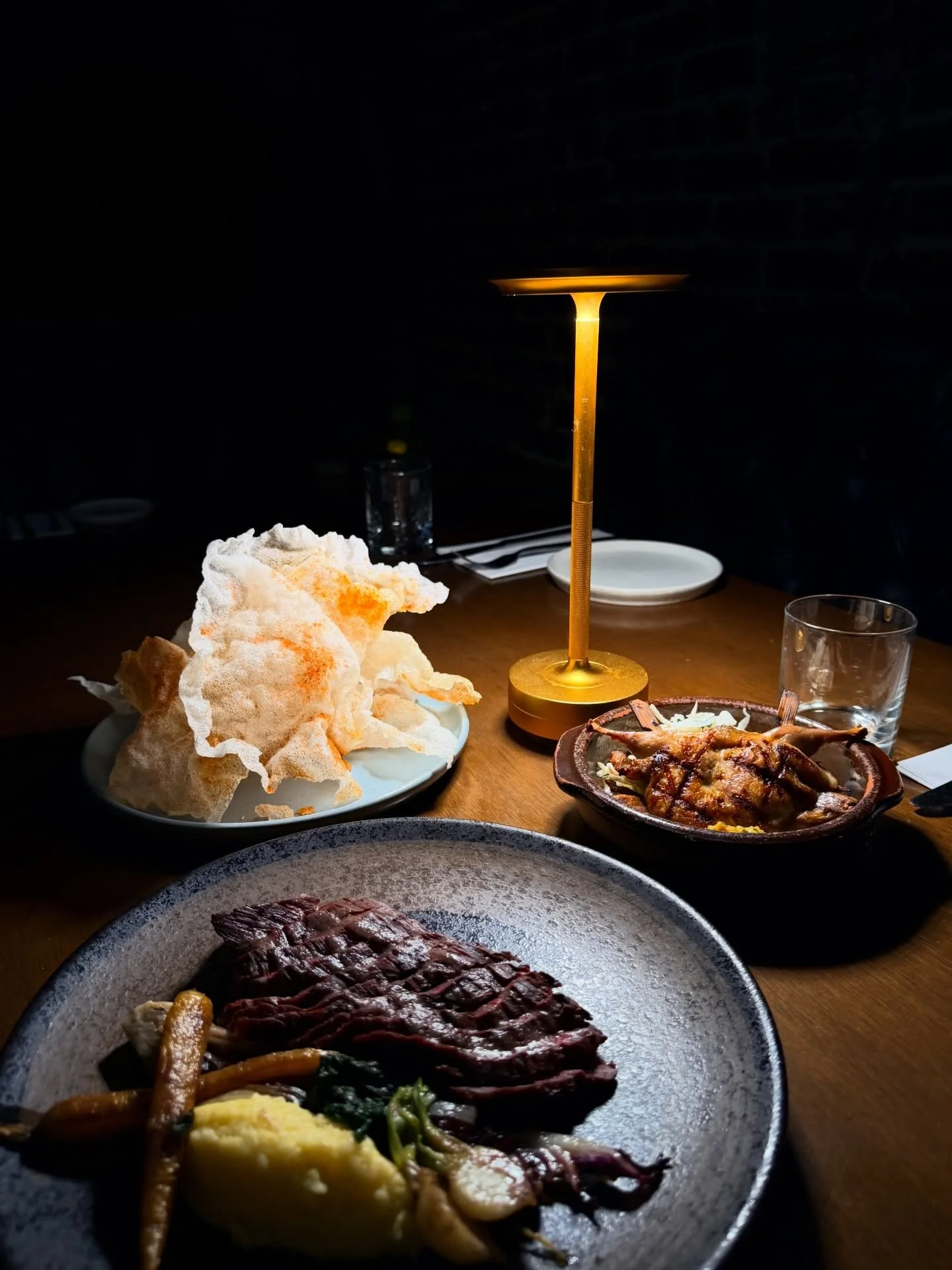 The lighting is low, but the standards are not. Once you make your trade at the window and step into the dining room, this is what is waiting for you. From the perfectly seared cuts to the bold, crisp textures, our tapas are designed for a long night