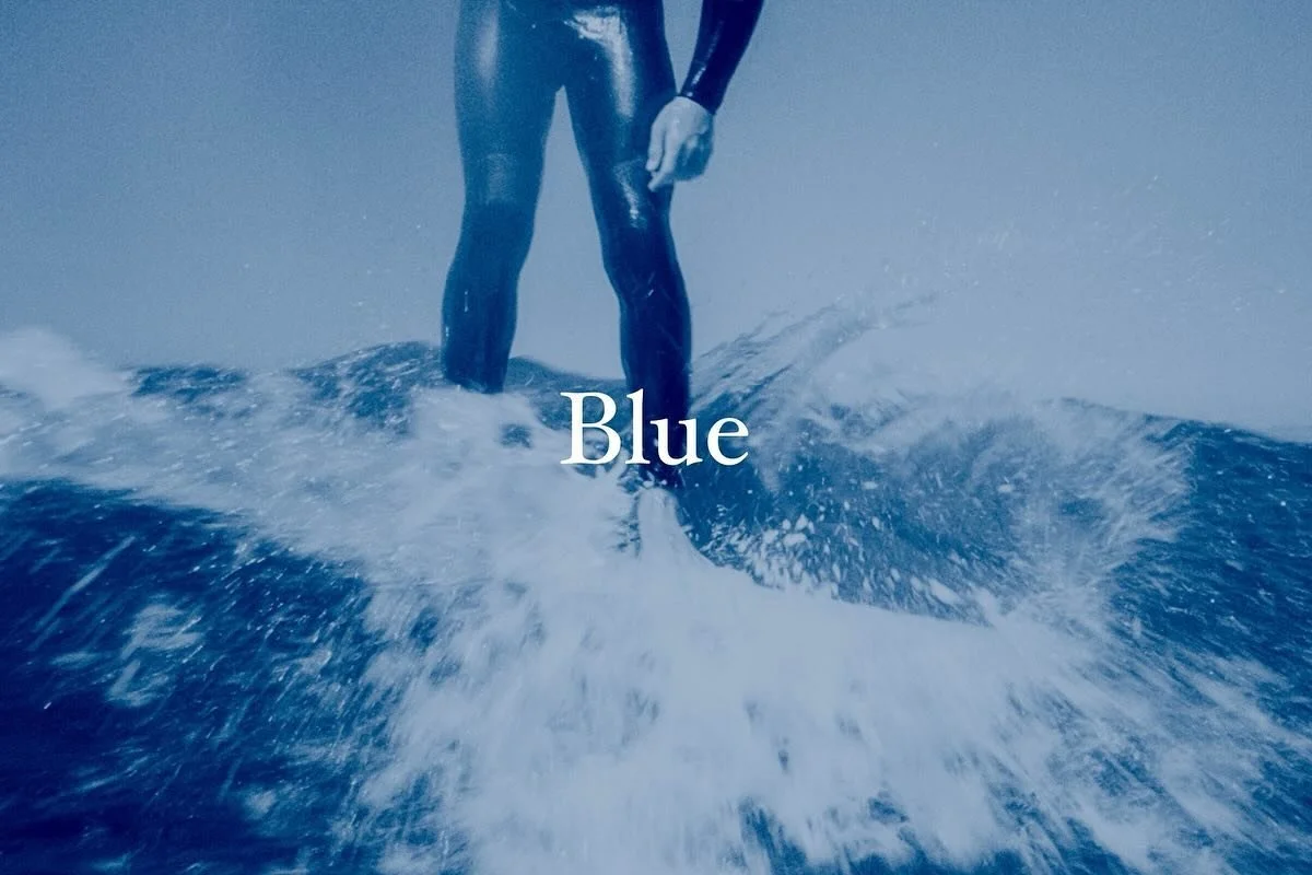 The color Blue.  Photos taken with 35mm disposable