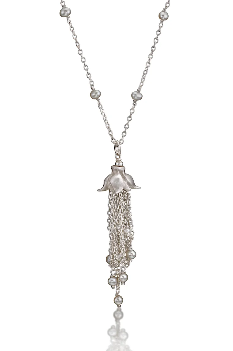 Kathleen Lynagh Fringe Flower in Silver