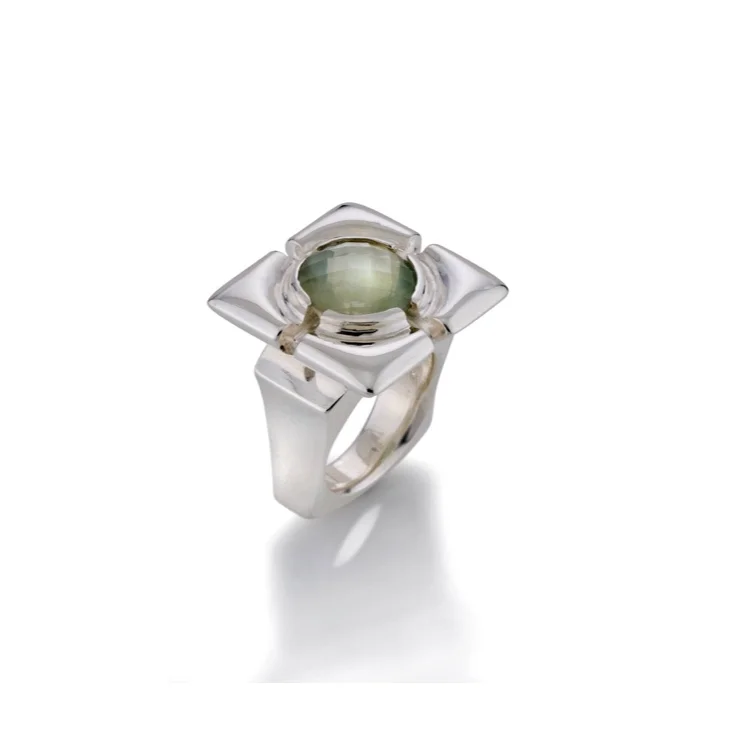 Moonstone sterling silver ring