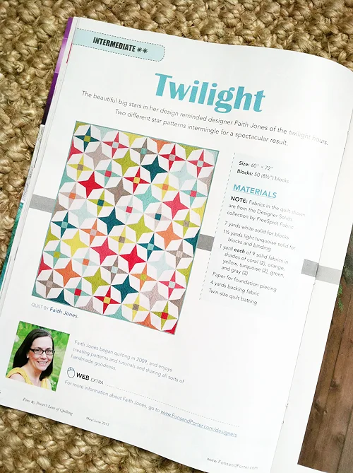 Twilight Quilt by Fresh Lemons Quilts: Faith