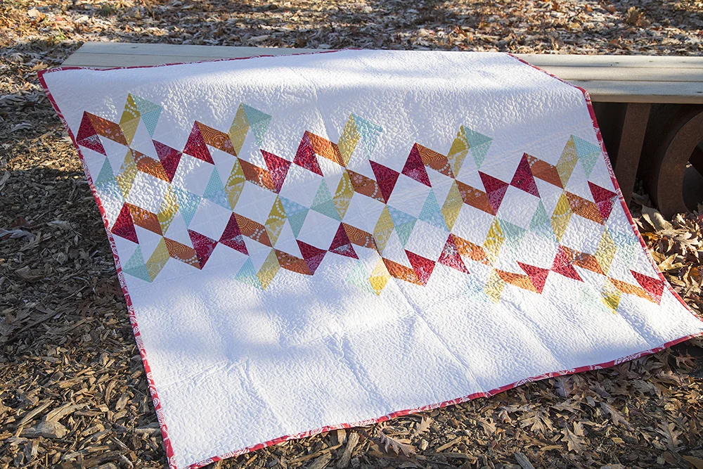Geometric Slide Quilt from pattern in Vintage Quilt Revival : Fresh Lemons Quilts