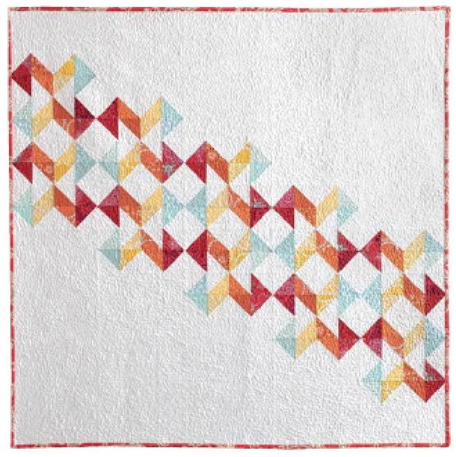 Geometric Slide Quilt from pattern in Vintage Quilt Revival : Fresh Lemons Quilts