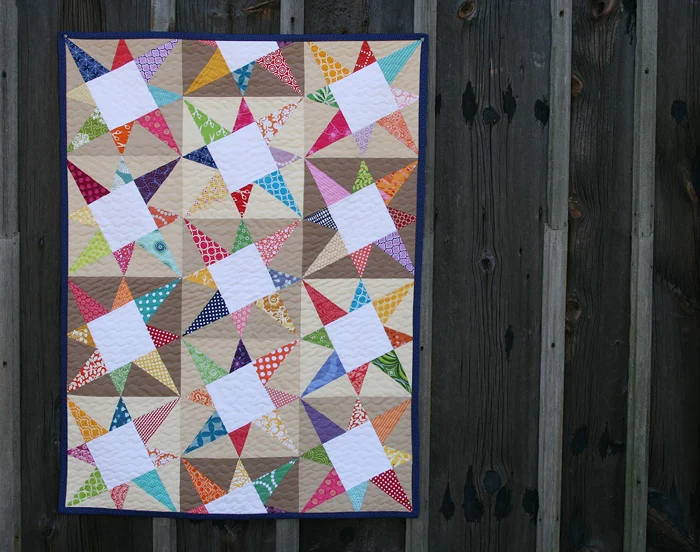 Cosmos Baby Quilt, pattern from Vintage Quilt Revival : Fresh Lemons Quilts