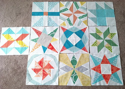 Meet the Vintage Quilt Revival Quilts: Sampler on Point by Fresh Lemons Quilts
