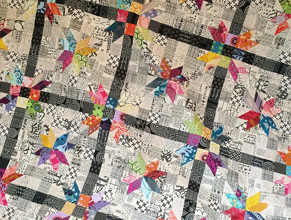 Poinsettia Quilt Top : Fresh Lemons Quilts