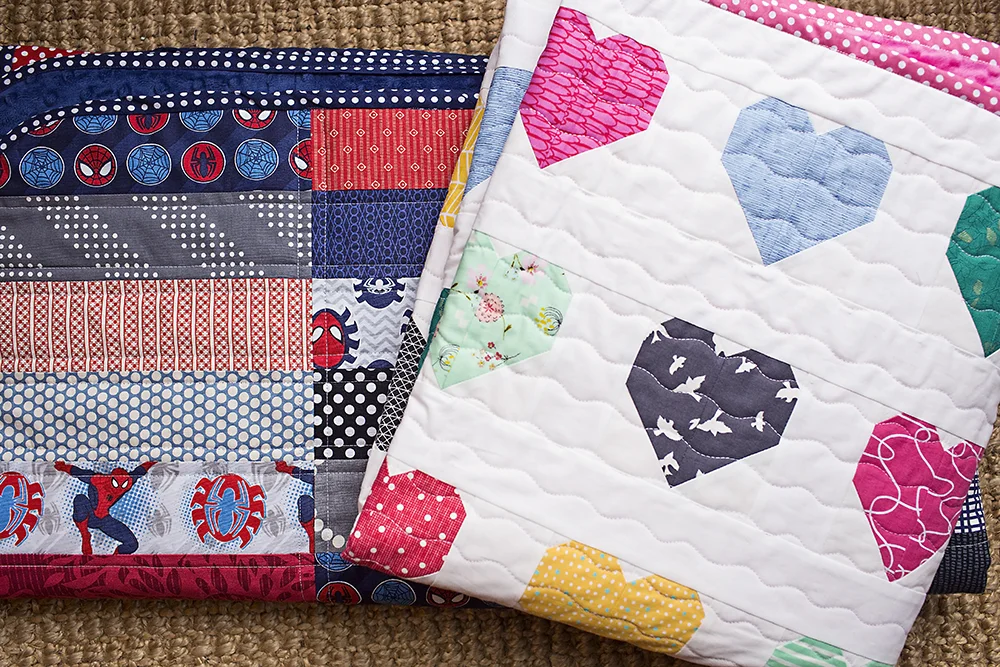Hanna Hearts and Spidey Quilt : Fresh Lemons Quilts