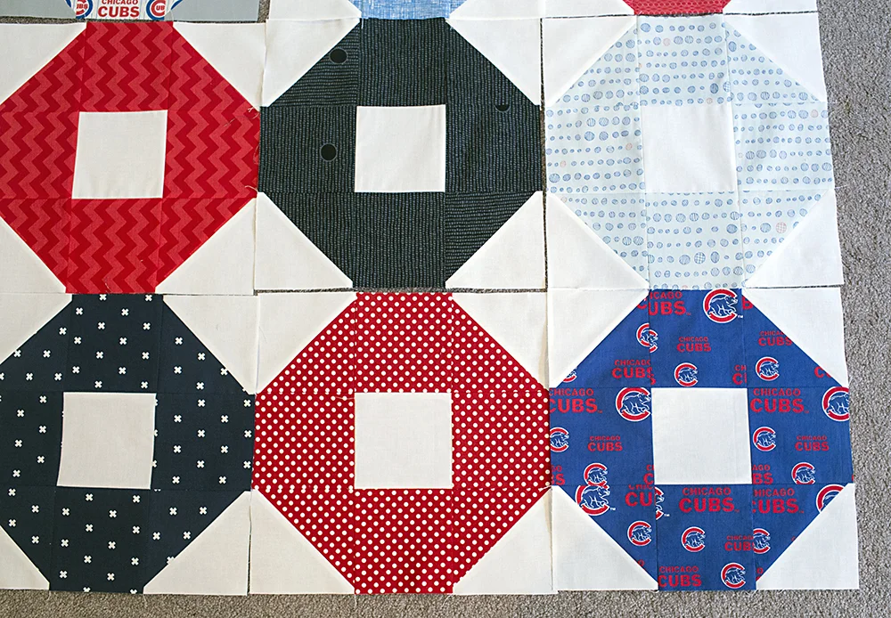 Cubs Quilt Blocks - Shoo Fly